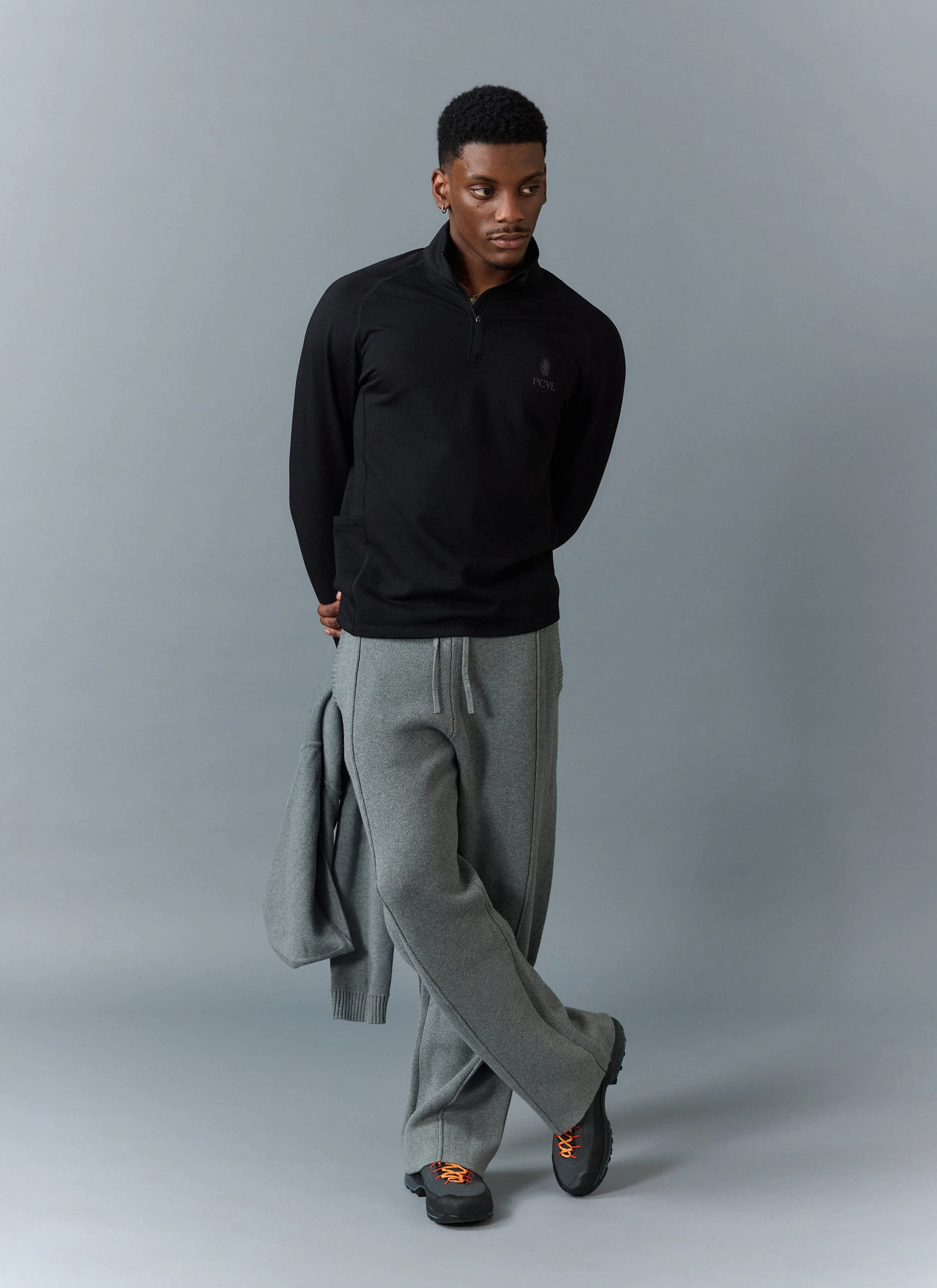 PCVL Base Layer Quarter Zip Jacket | Black - Image 7
