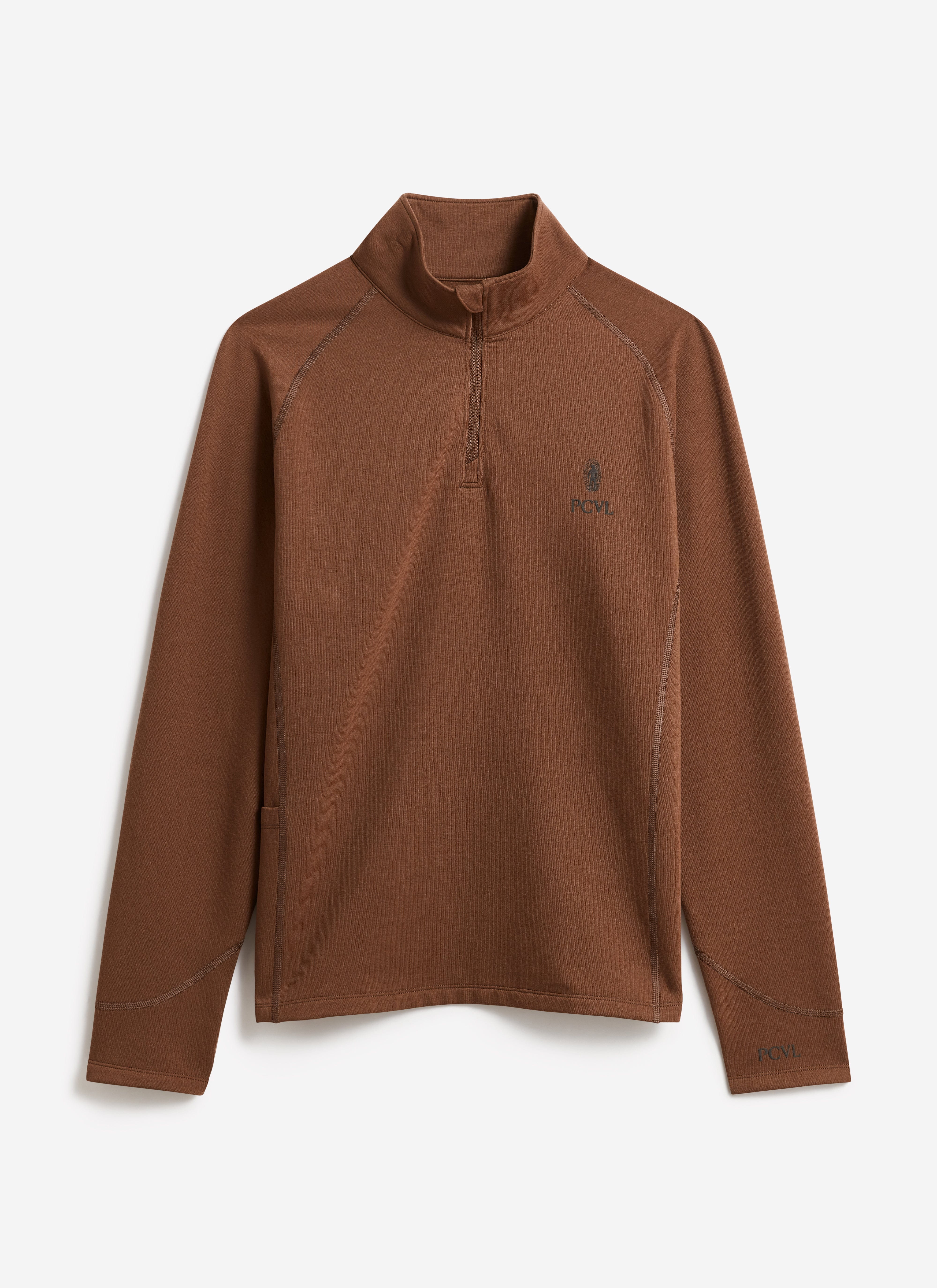 PCVL Base Layer Quarter Zip Jacket | Rust - Image 10