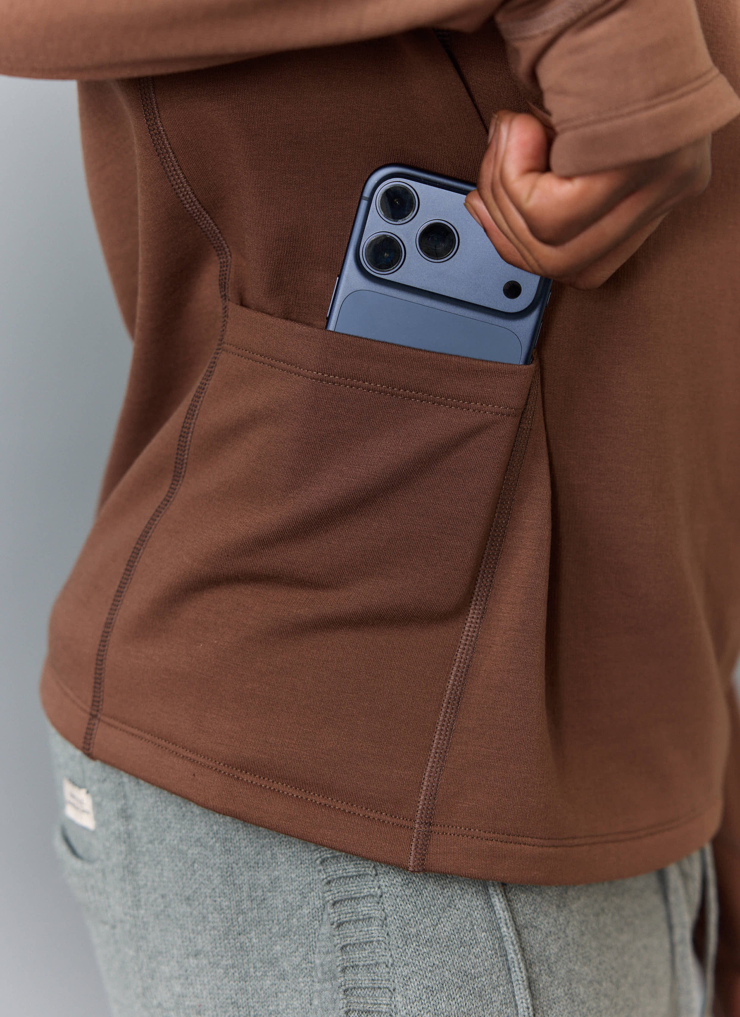 PCVL Base Layer Quarter Zip Jacket | Rust - Image 3