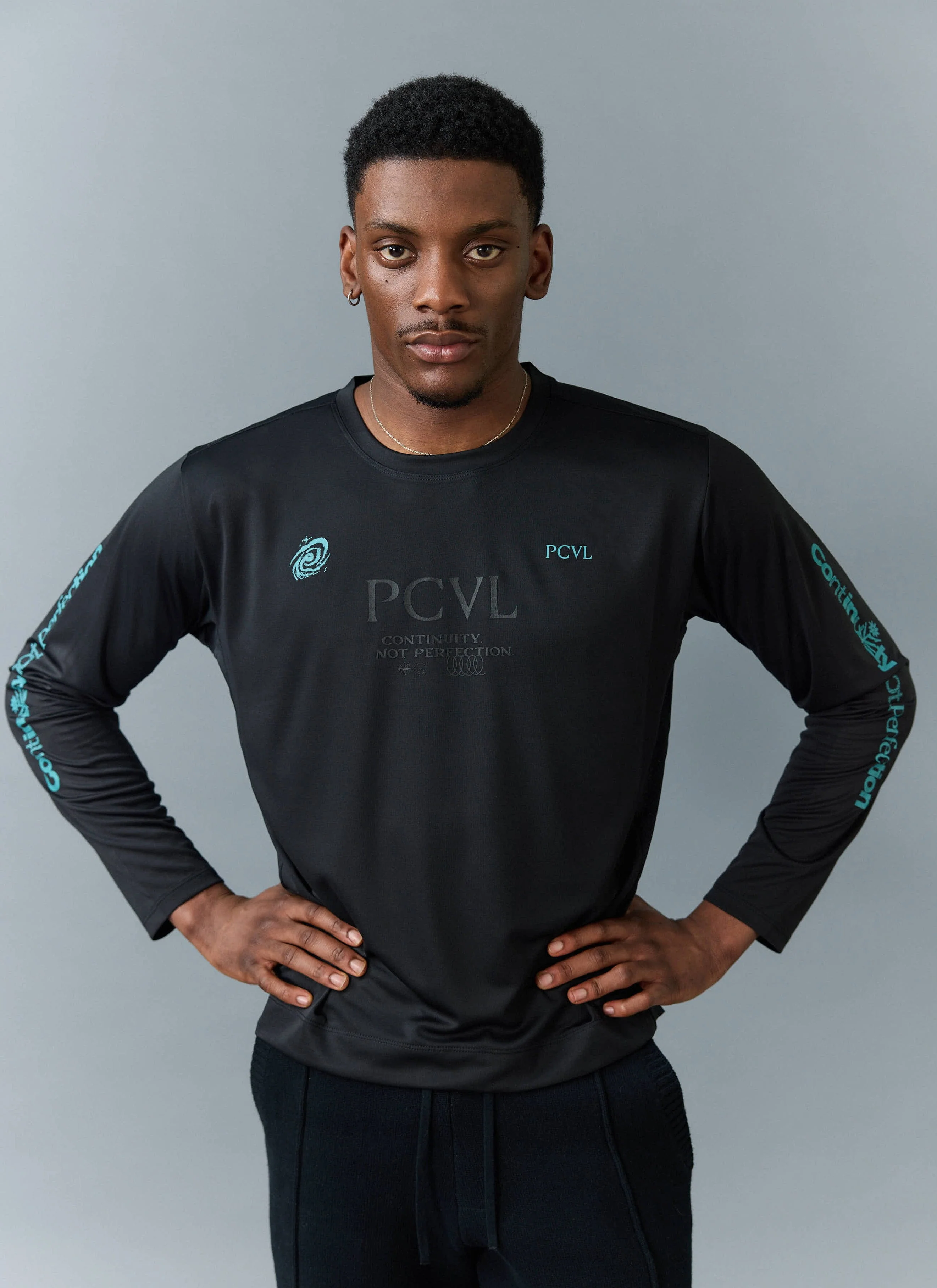 PCVL Long Sleeve Printed Performance Top | Black