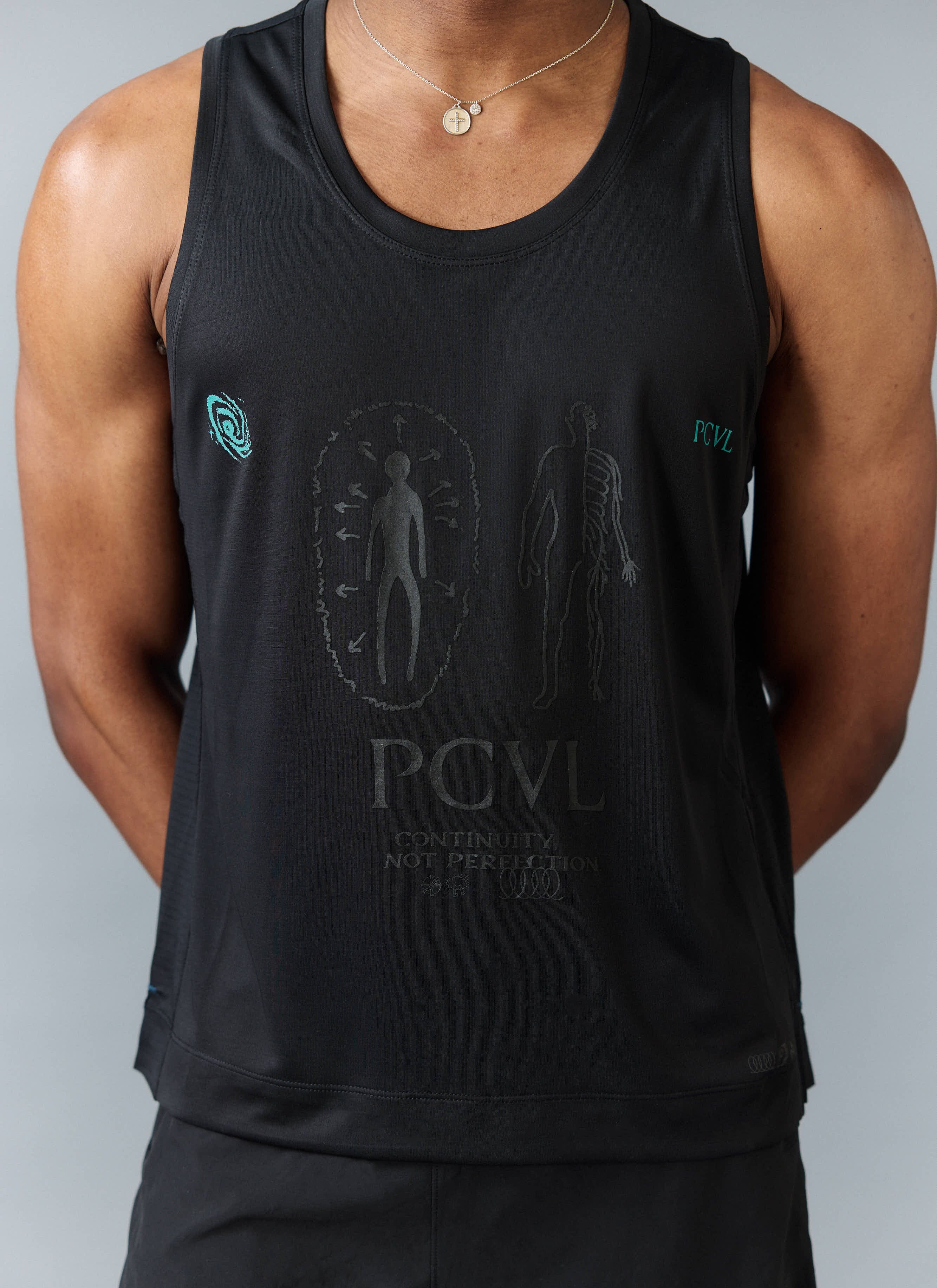 PCVL Graphic Printed Performance Vest | Black
