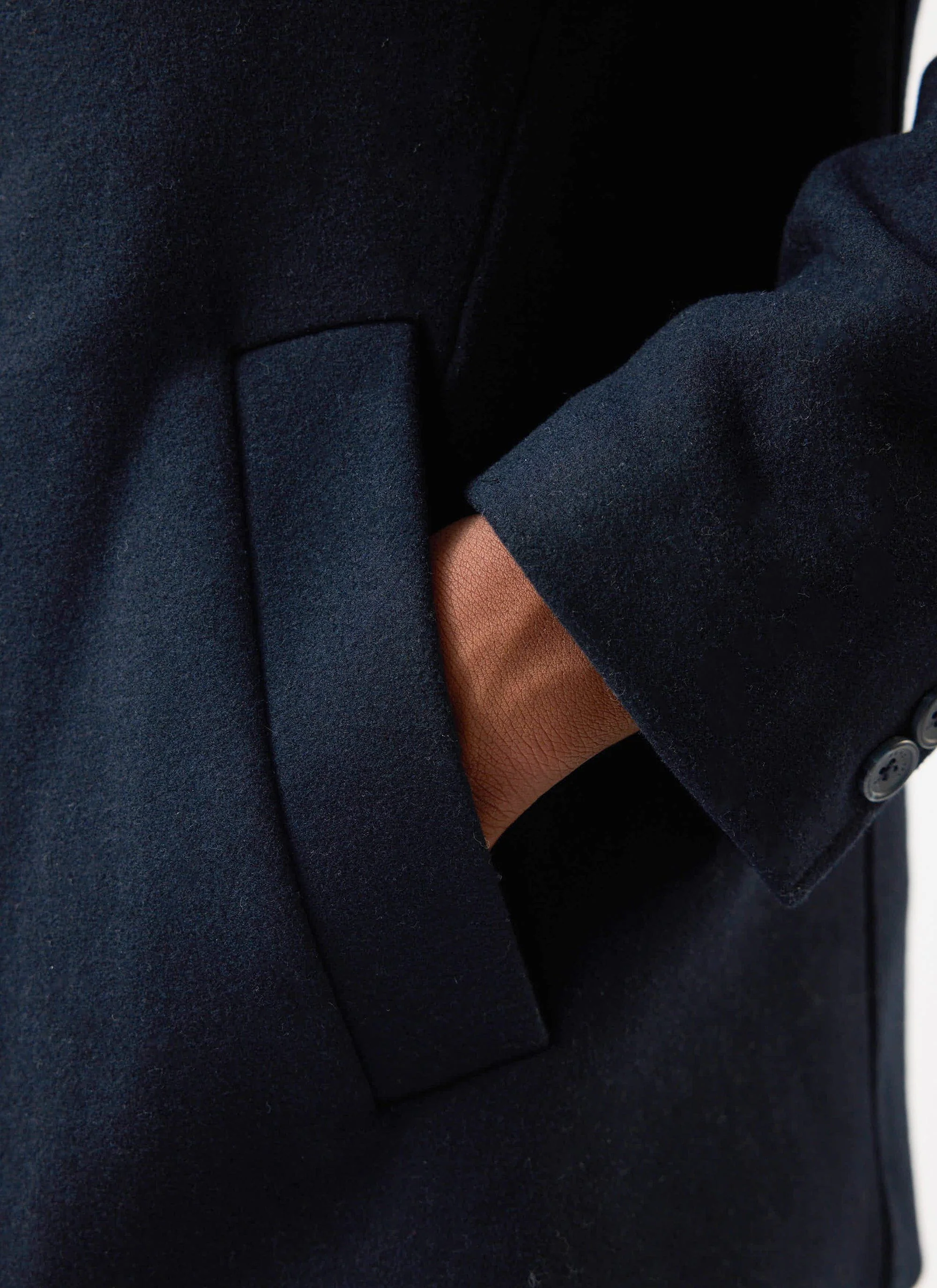 Peacoat | Melton Wool | Navy - Image 3