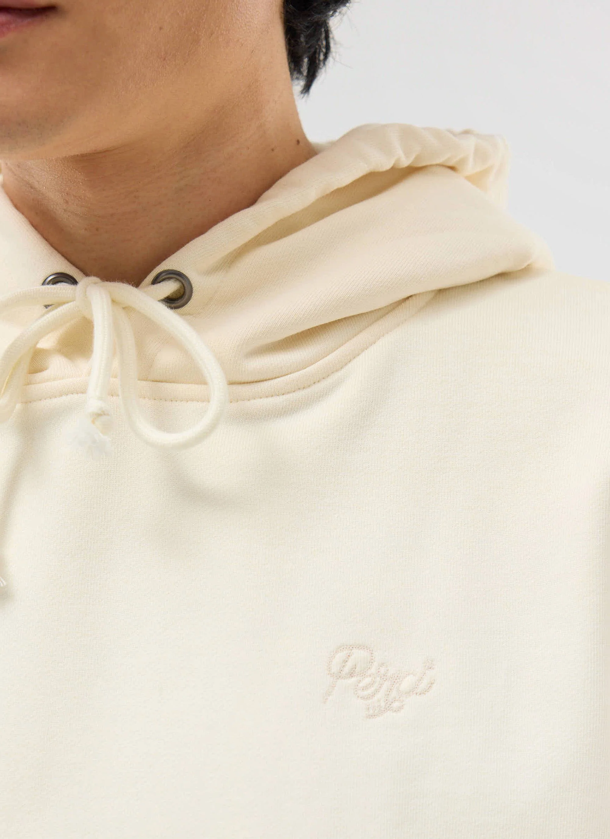 Perci Chainstitch Hoodie | Cotton | Cream - Image 4