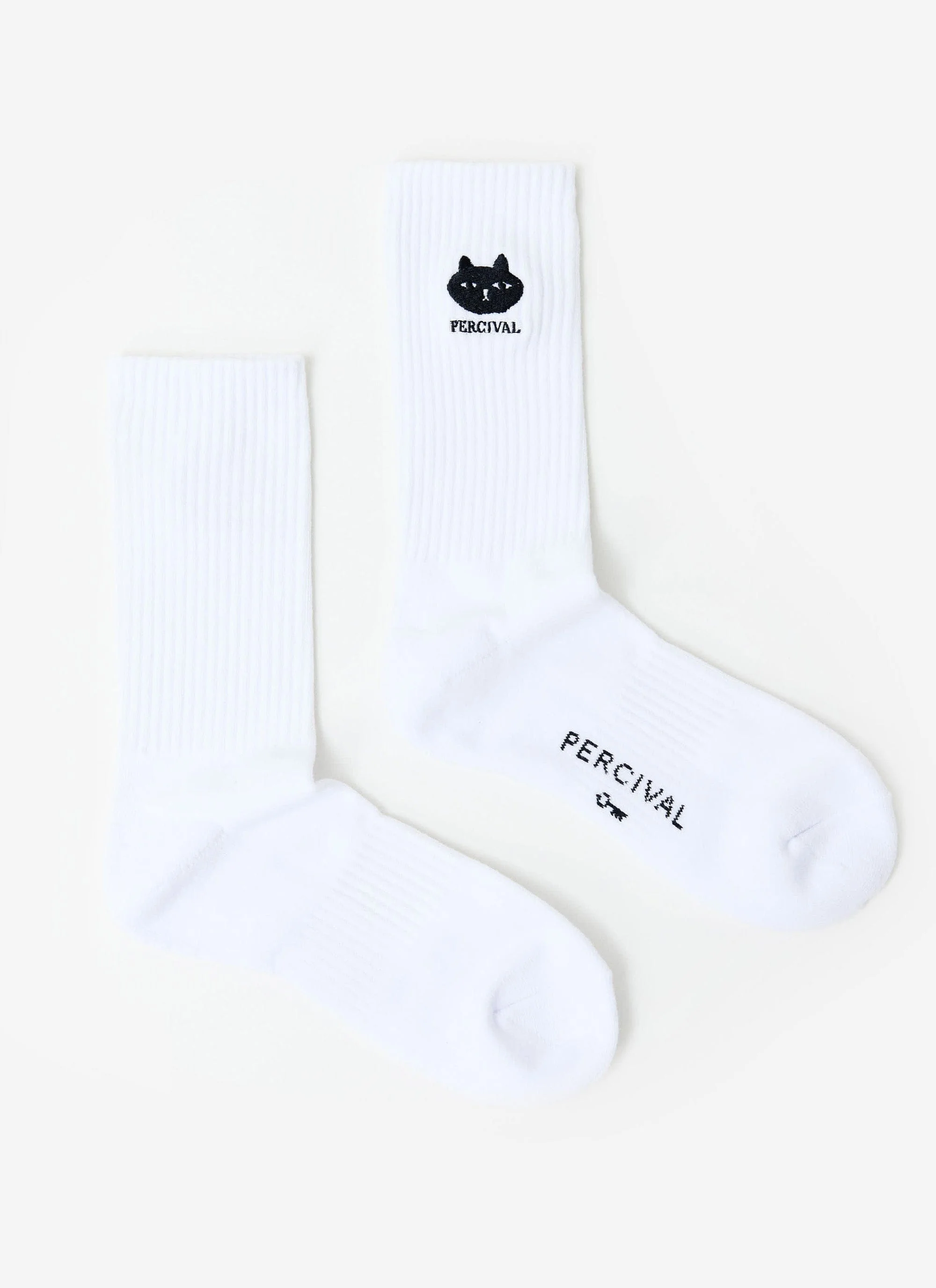 Perci Loaf Embroidered Socks | Organic Cotton | White - Image 3