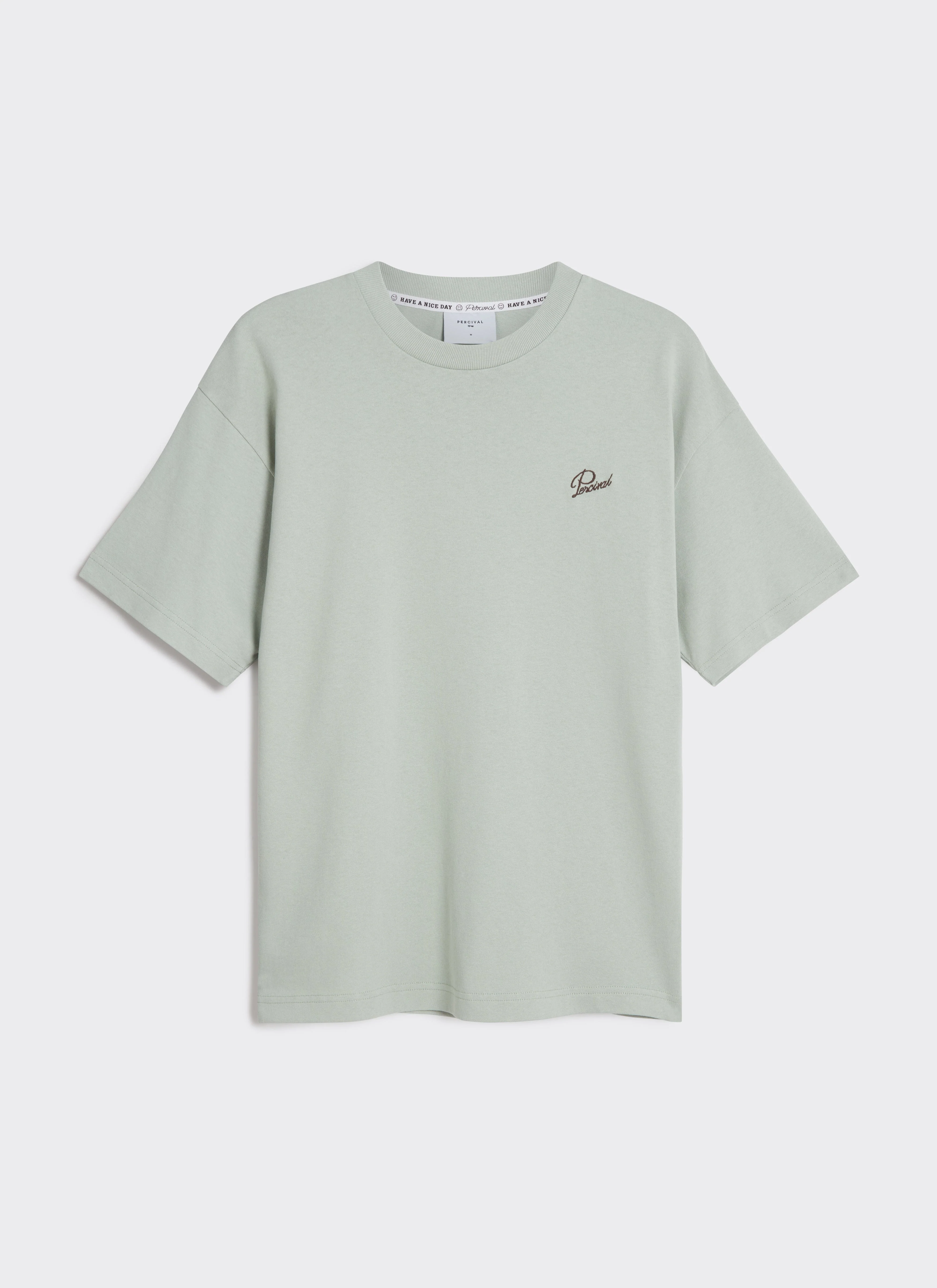 Perci Script T Shirt | Organic Cotton | Sage - Image 5