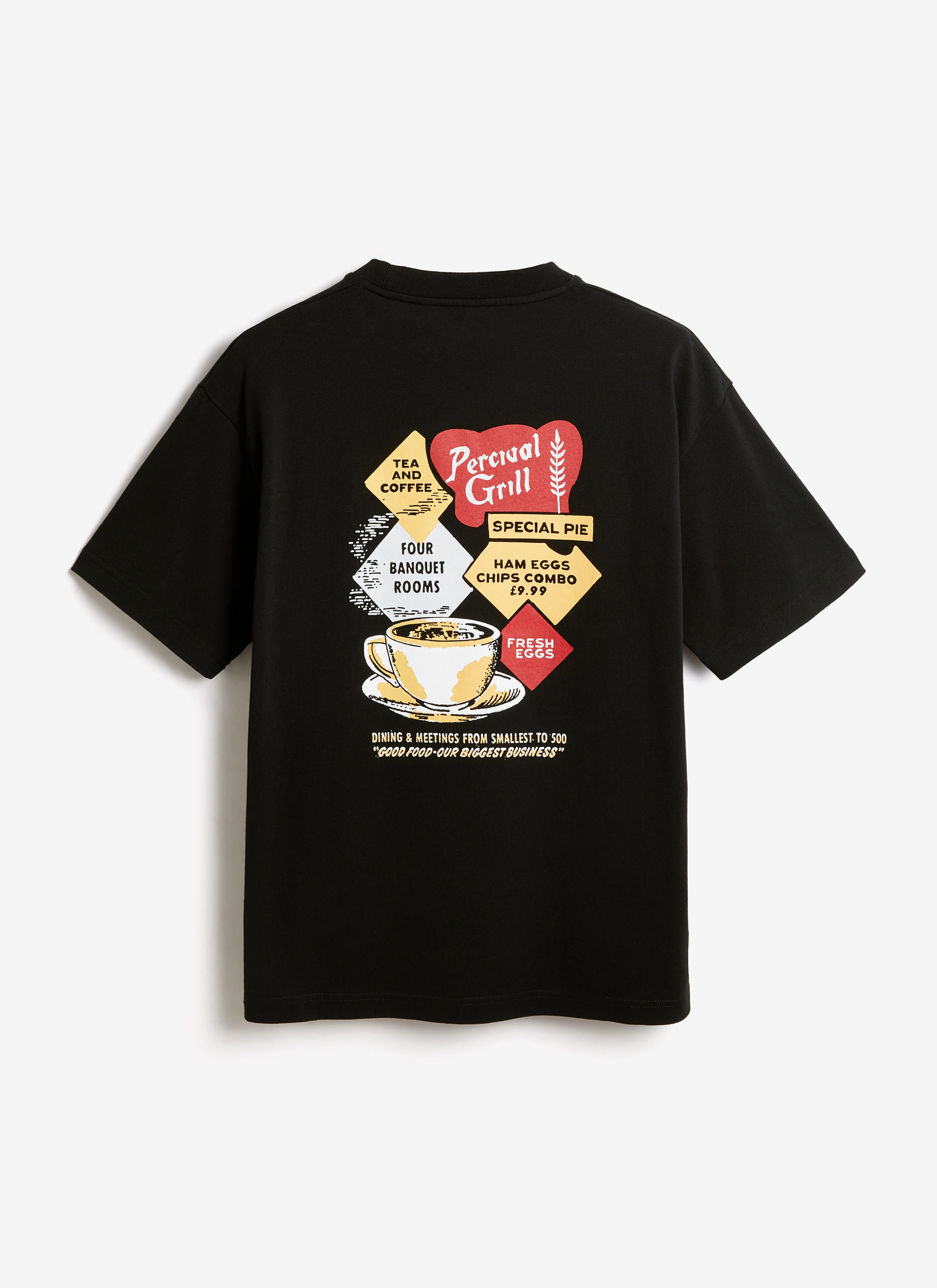 Percival Grill Oversized T Shirt | Organic Cotton | Black - Image 6