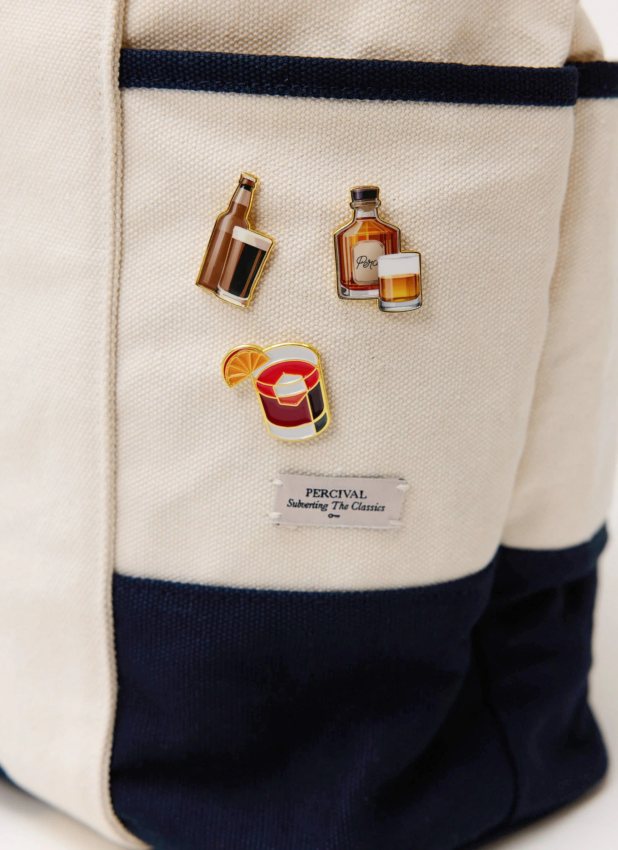 Percival Old Fashioned Pin Badges | Multi - Image 2