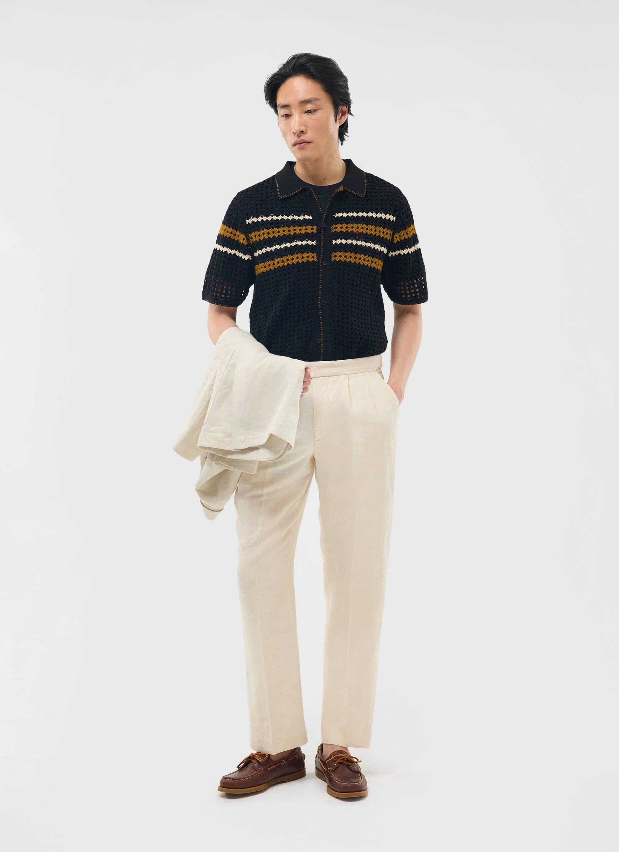 Pesaro Knitted Shirt | Cotton | Black - Image 3