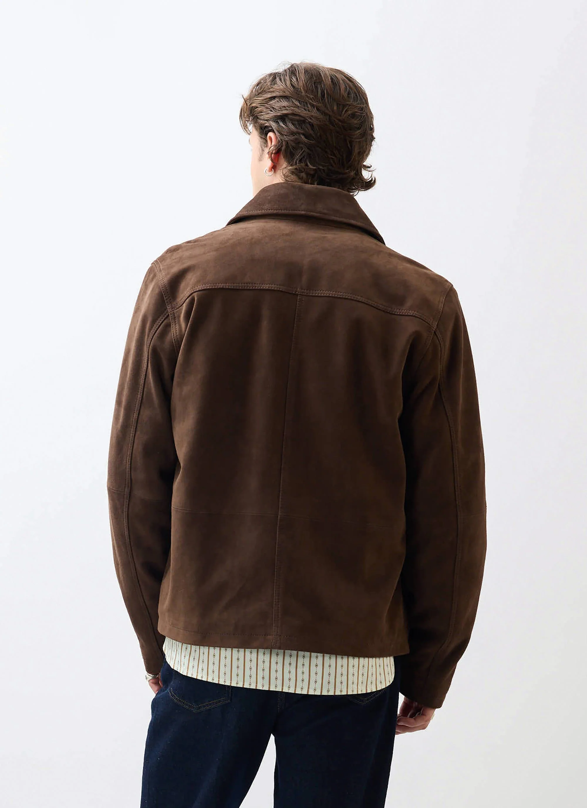Prologue Suede Zip Jacket | Espresso - Image 5