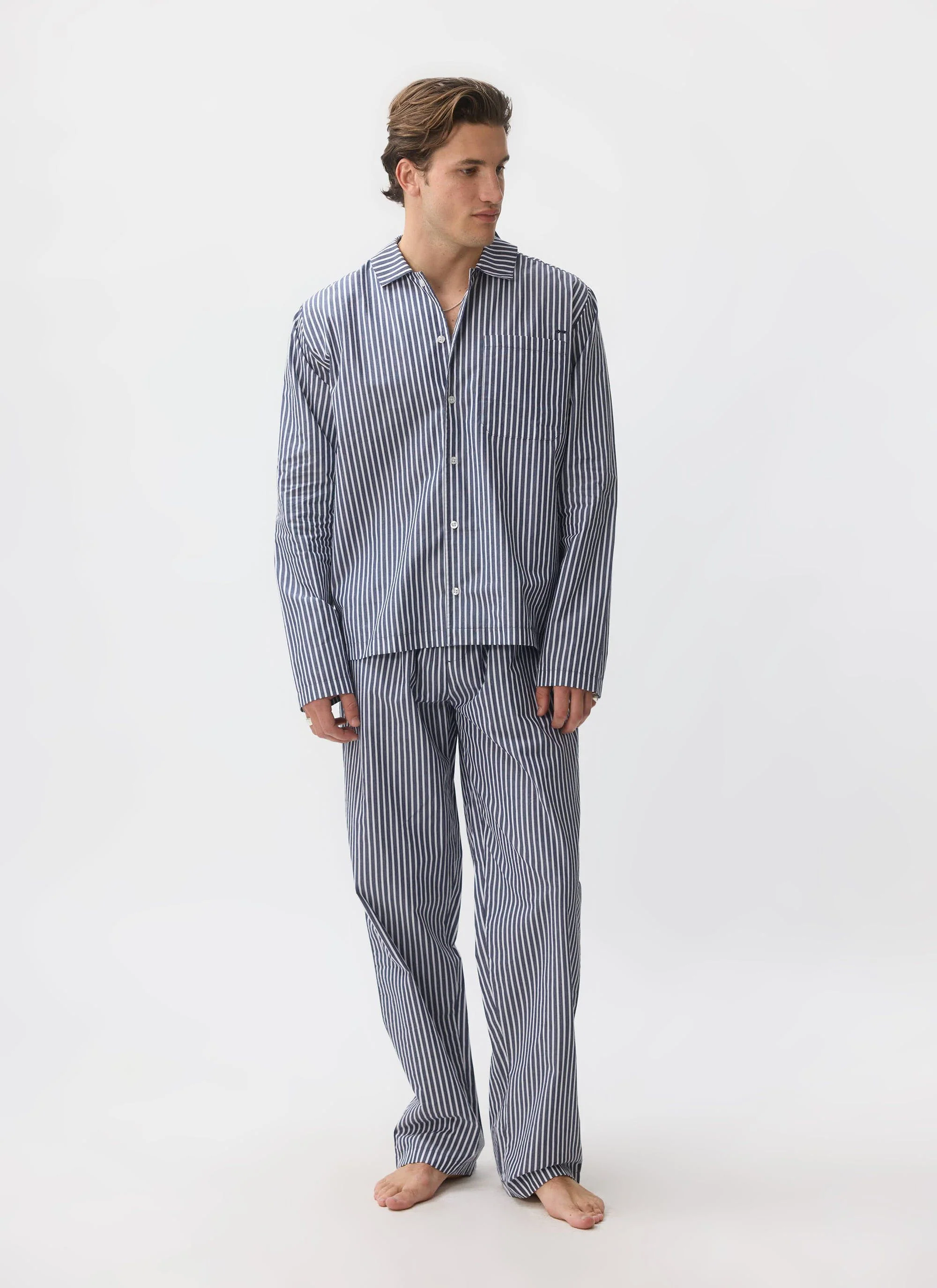 Pyjama Bottoms | Cotton | Blue - Image 4
