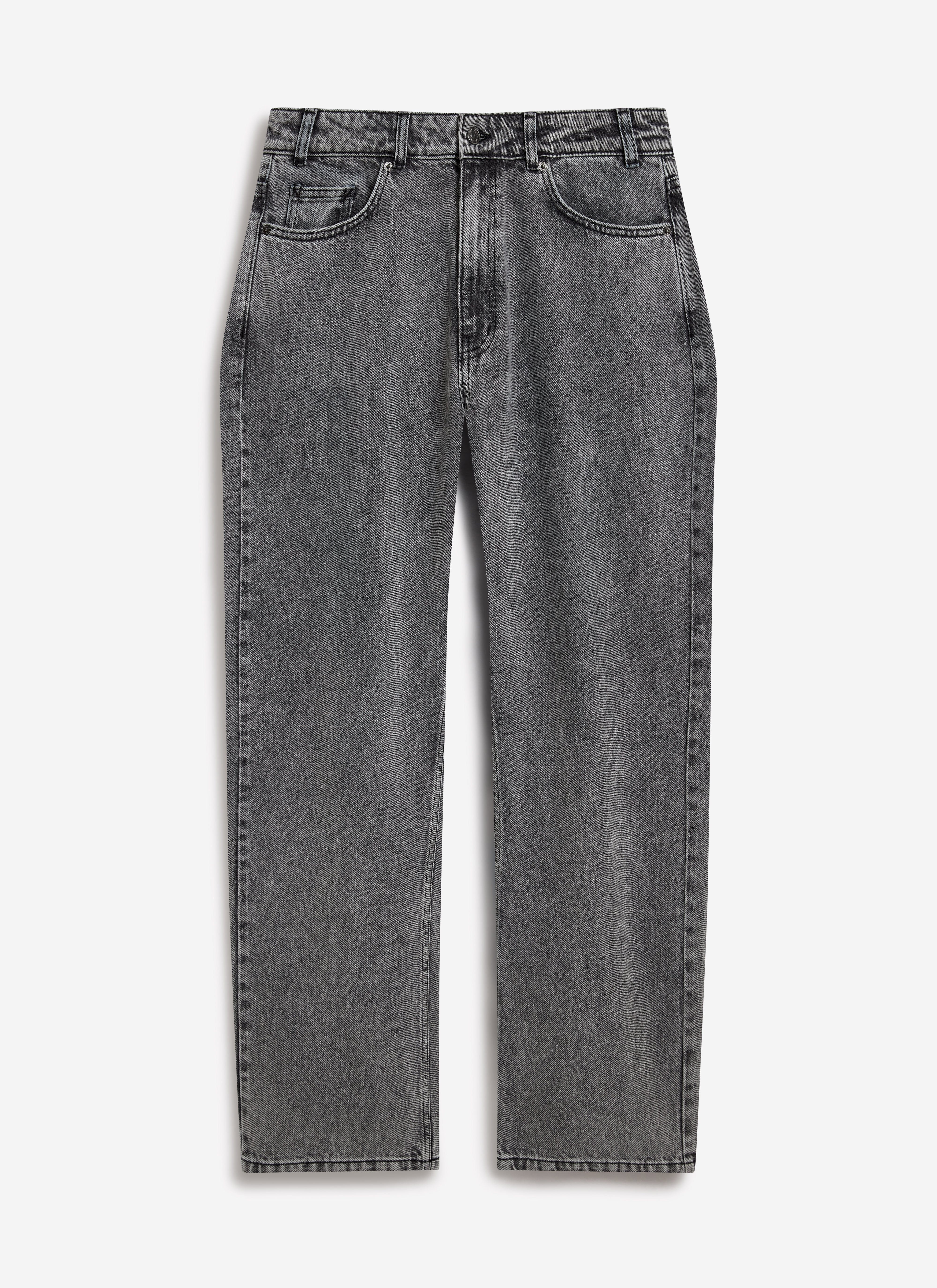 Wide Leg Denim Jeans | Warm Grey Wash - Image 7