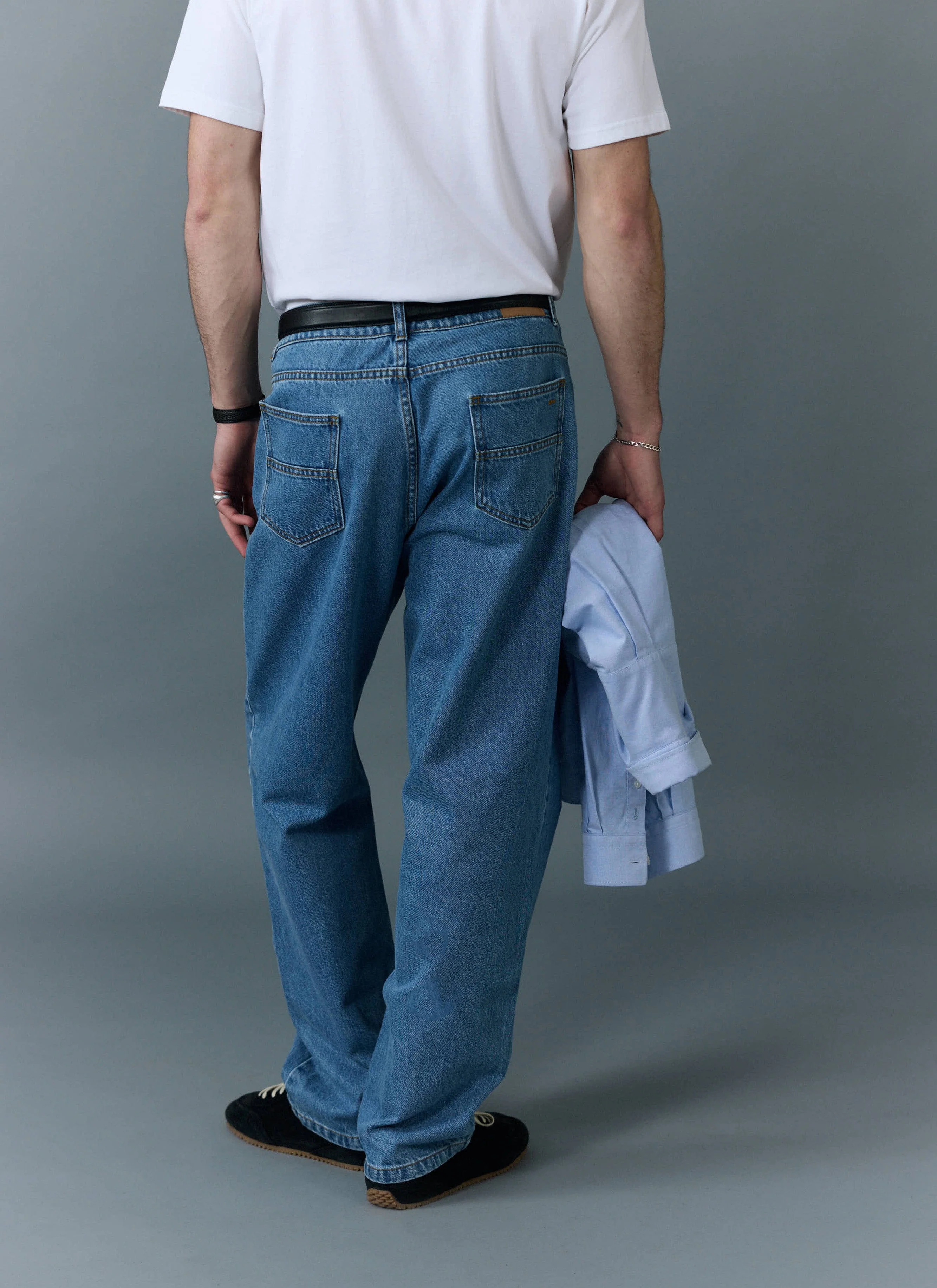 Relaxed Leg Denim Jeans | Cotton | Light Wash Blue - Image 5