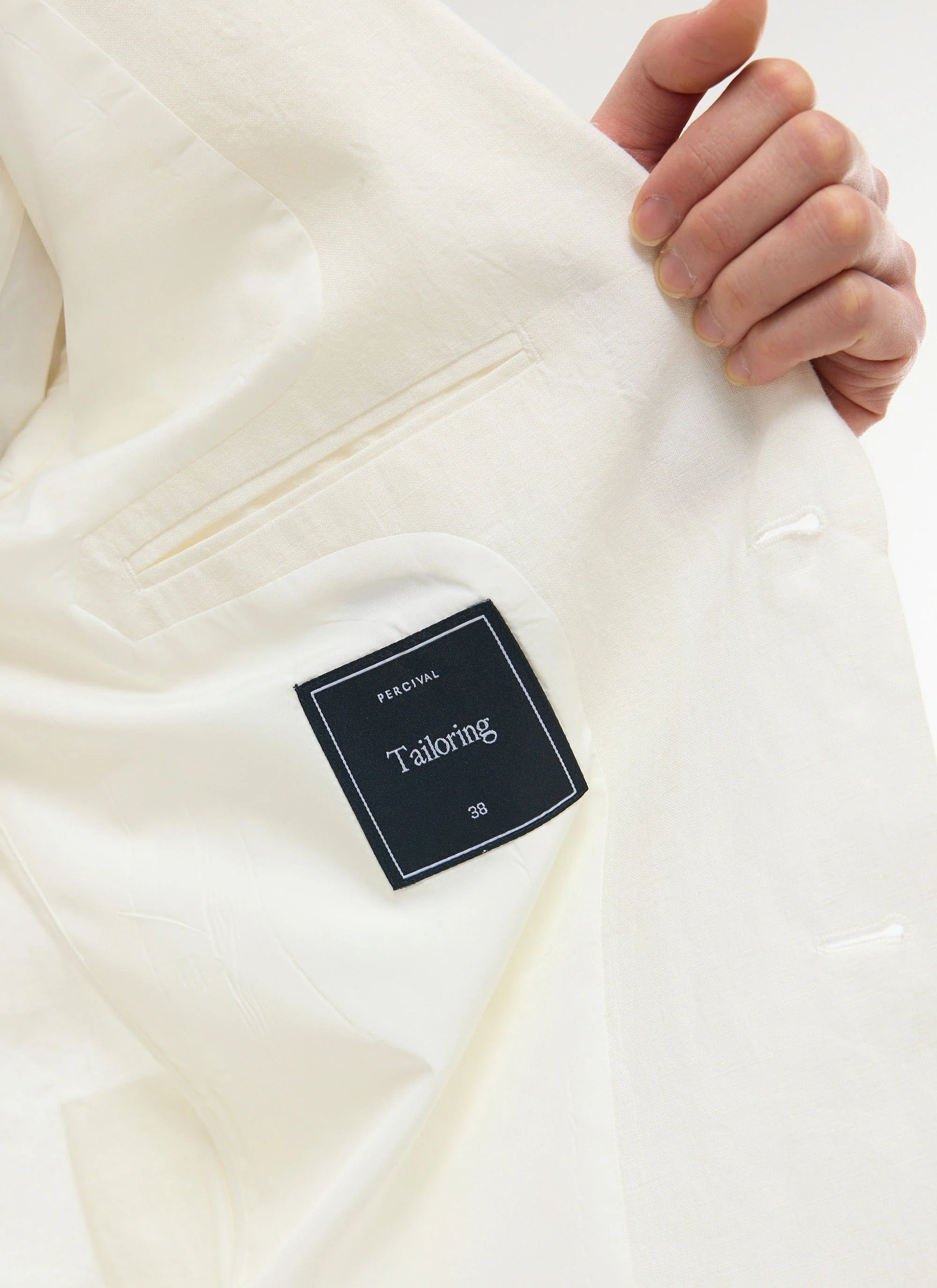 Relaxed Tailored Linen Blazer | White - Image 7