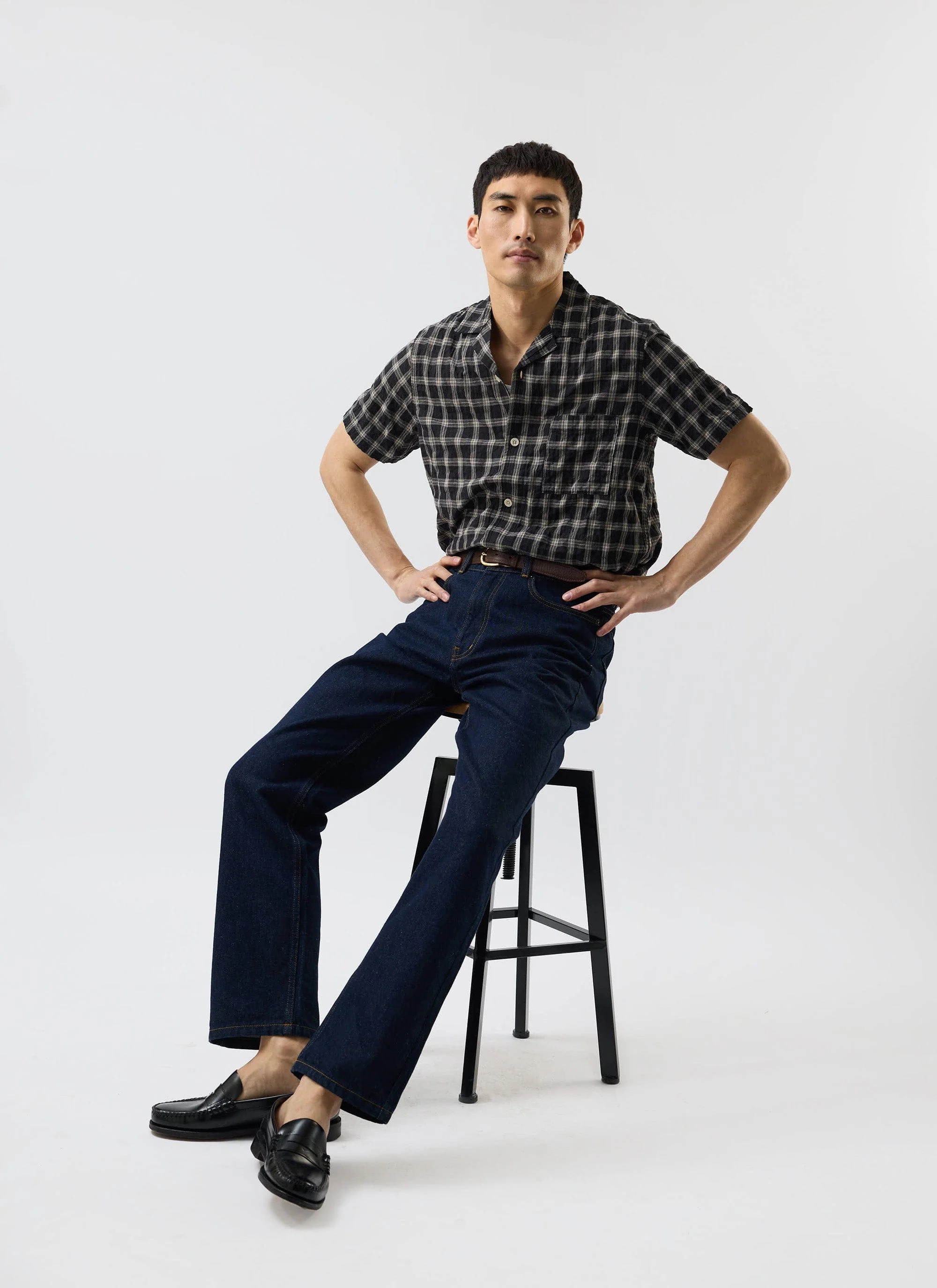 Ryco Cuban Collar Shirt | Cotton | Check - Image 3