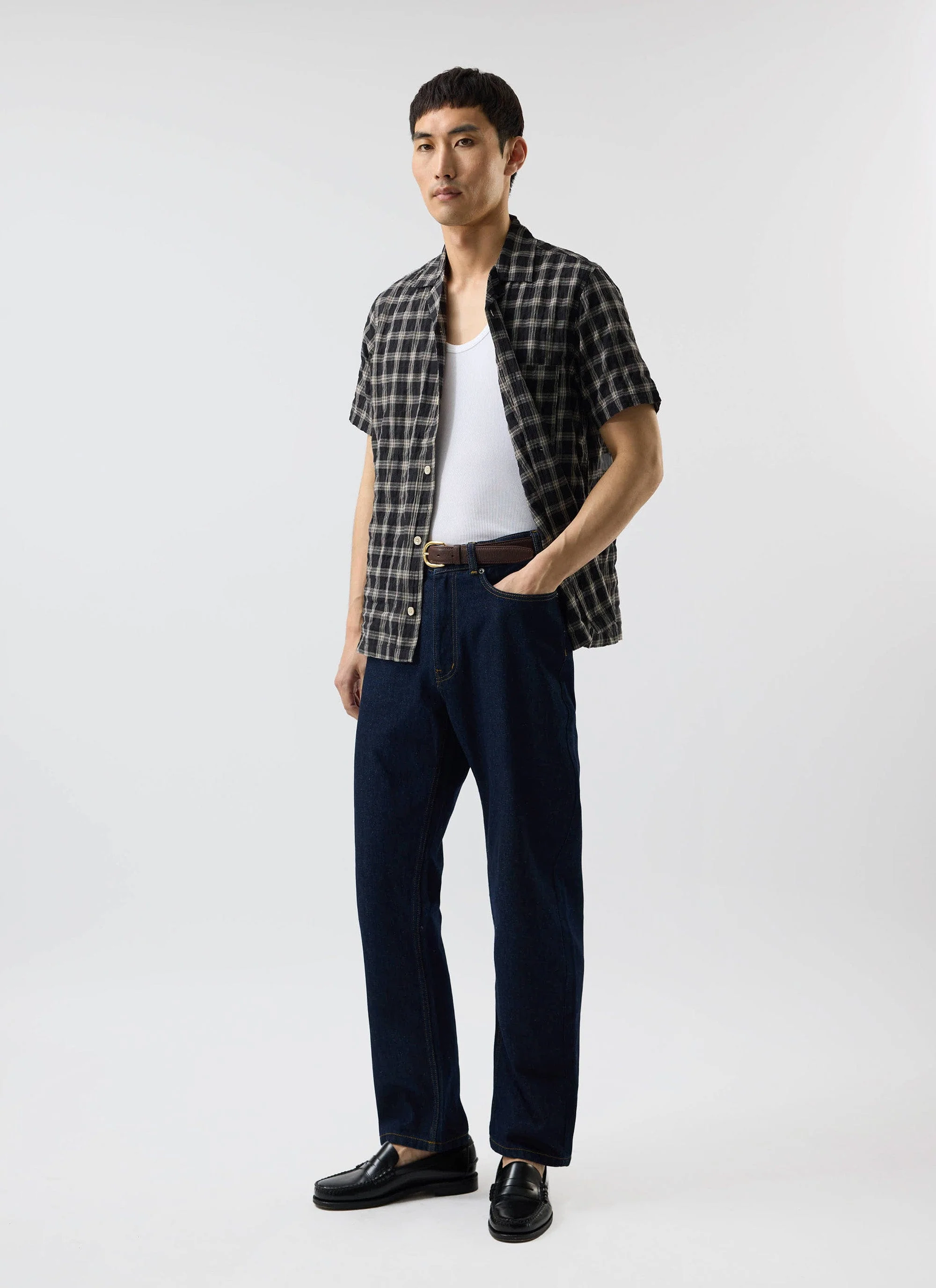 Ryco Cuban Collar Shirt | Cotton | Check - Image 5