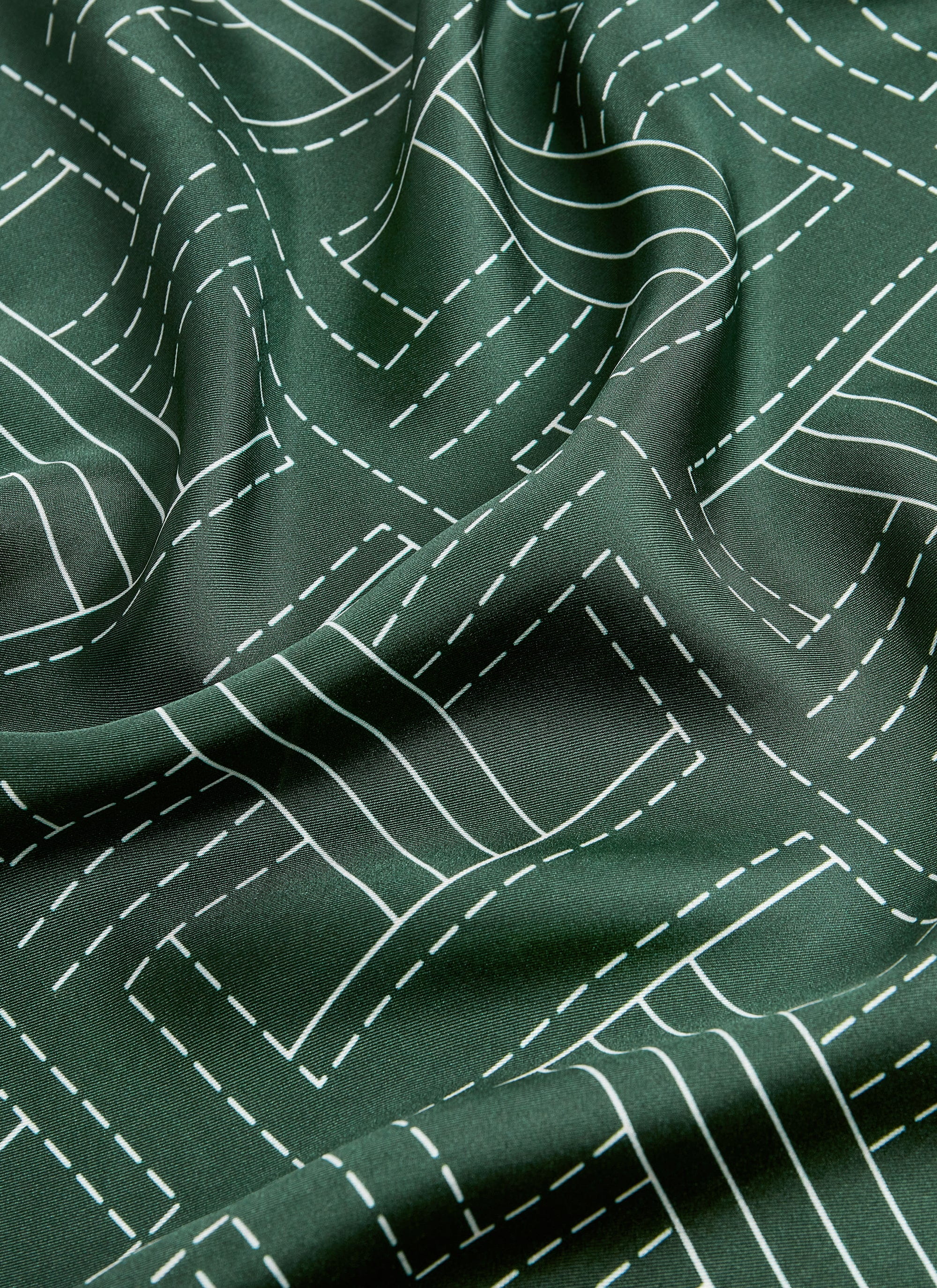 Sashiko Neckerchief | Silk | Forest - Image 2