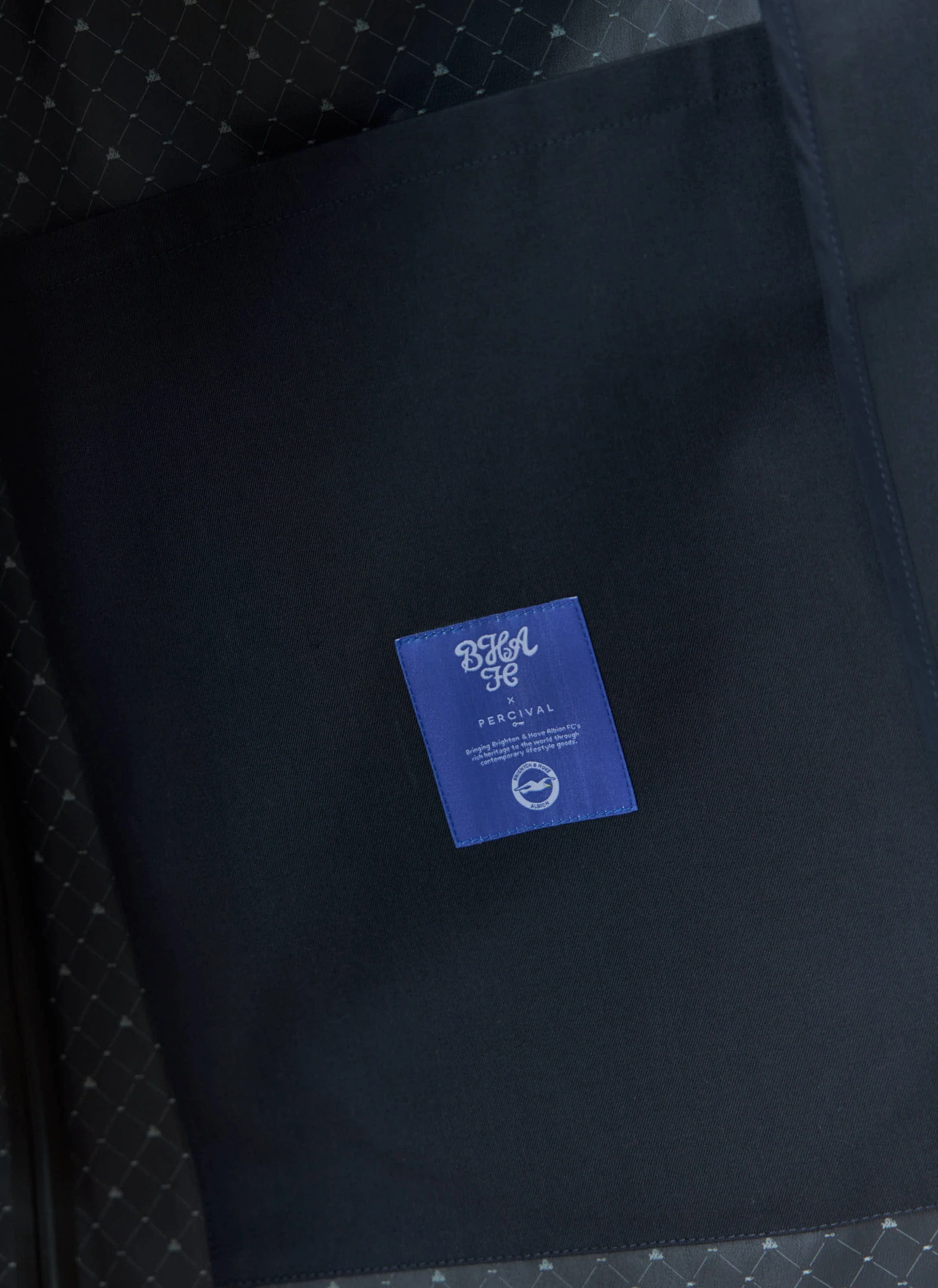 Sherlock Short Trench | Brighton & Hove Albion F.C. x Percival | Midnight with Olive - Image 3