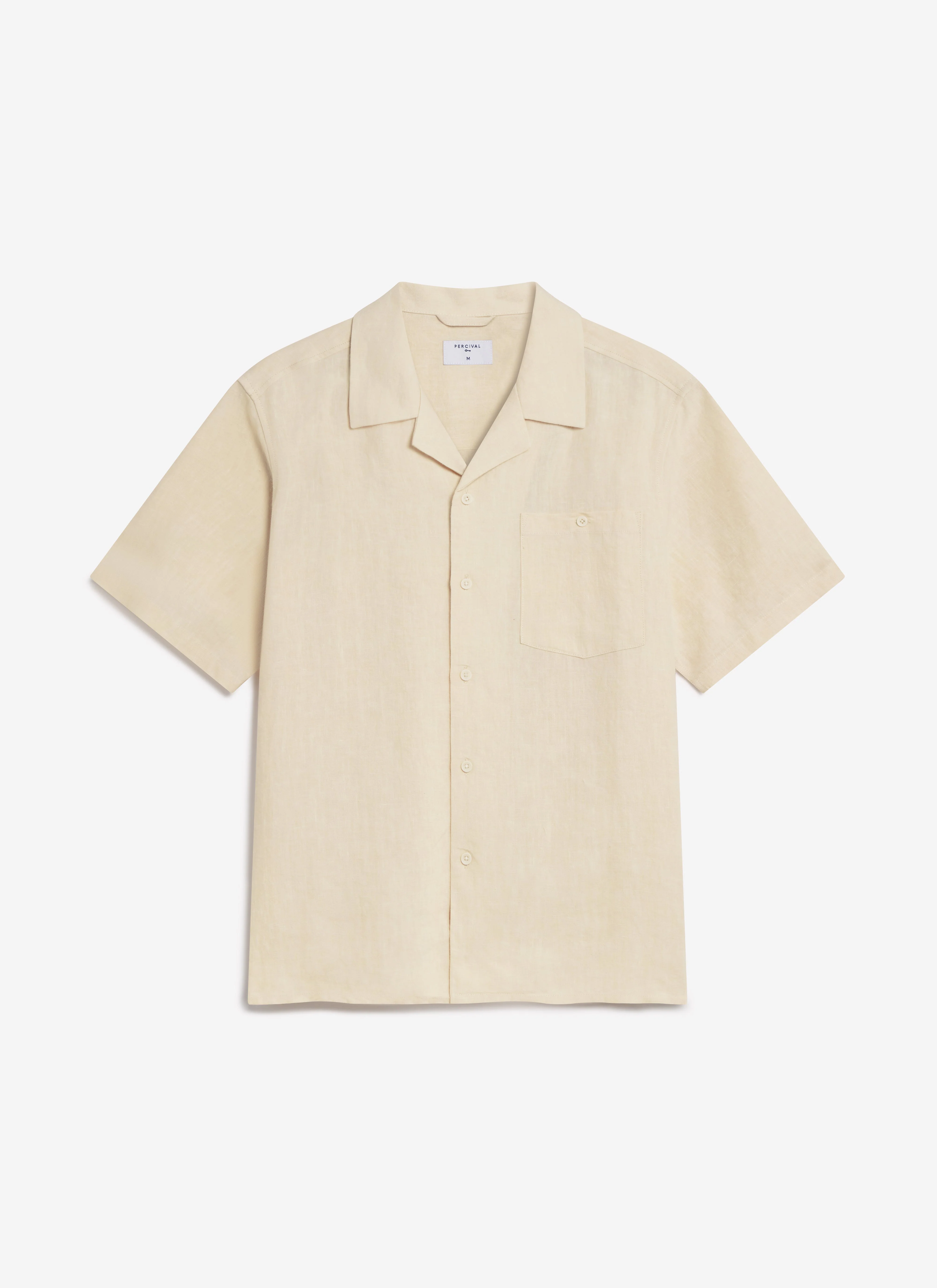 Short Sleeve Cuban Shirt | Linen | Cream - Image 6