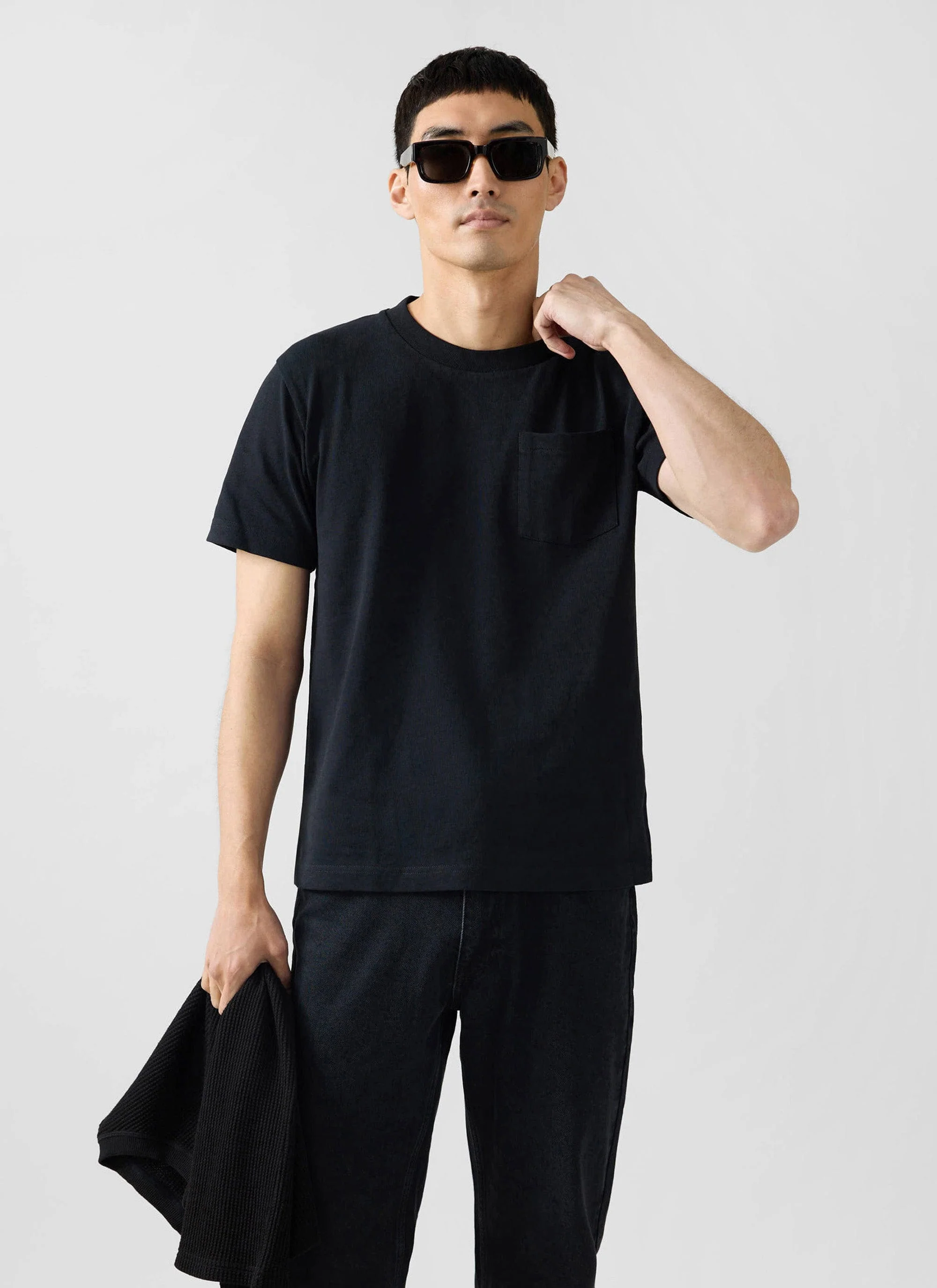 Short Sleeve Pocket T Shirt | Organic Cotton | Black