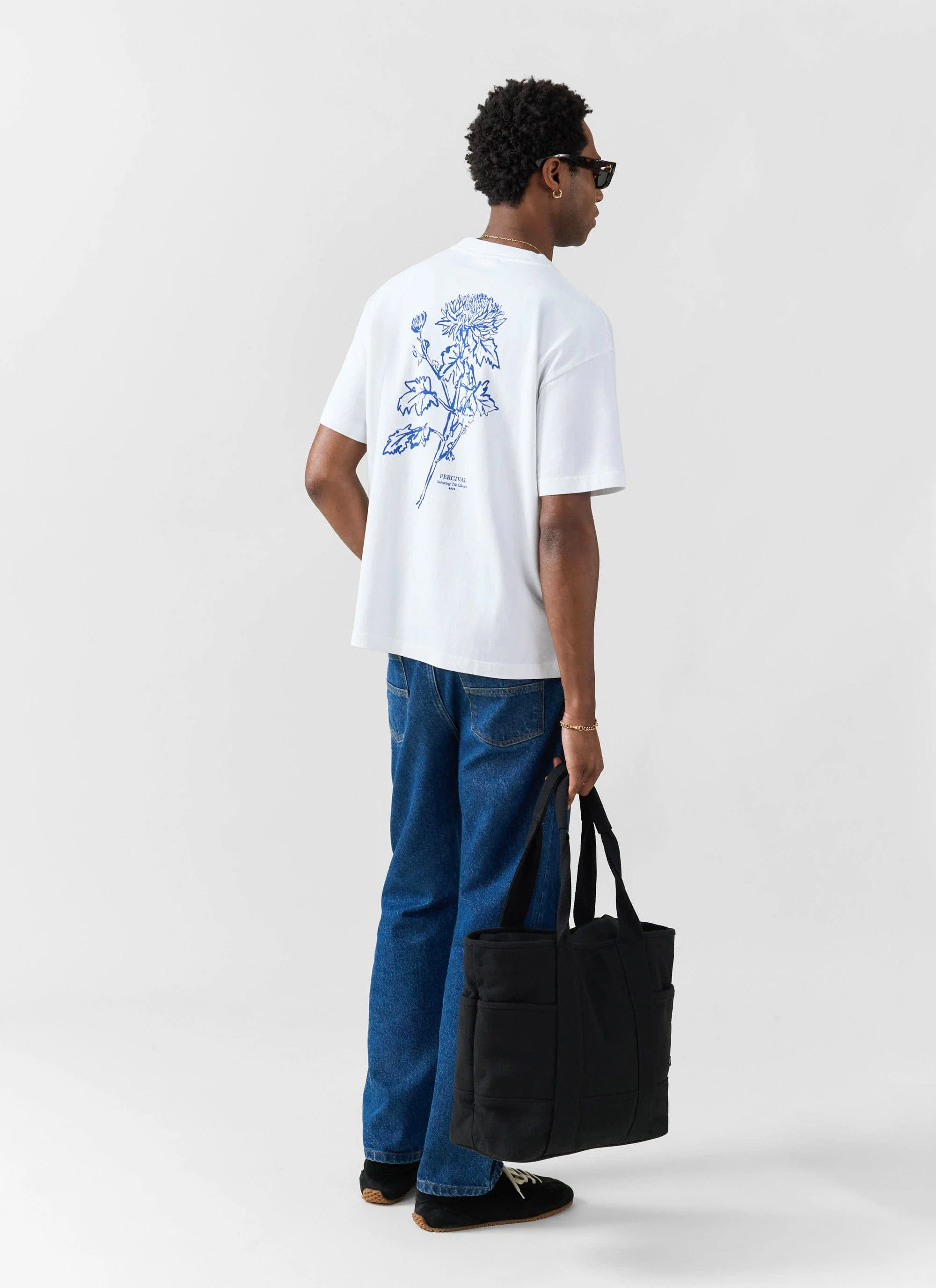 Smith Floral Oversized T Shirt | Organic Cotton | White - Image 6