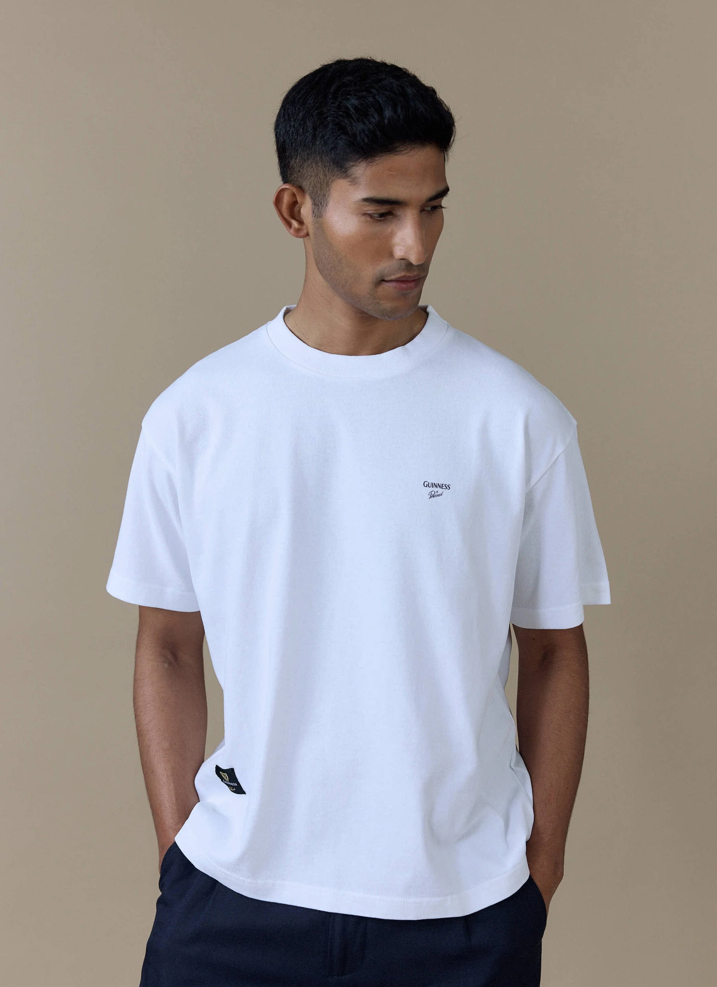 Soloist Cat Oversized T Shirt | Guinness x Percival | White - Image 3