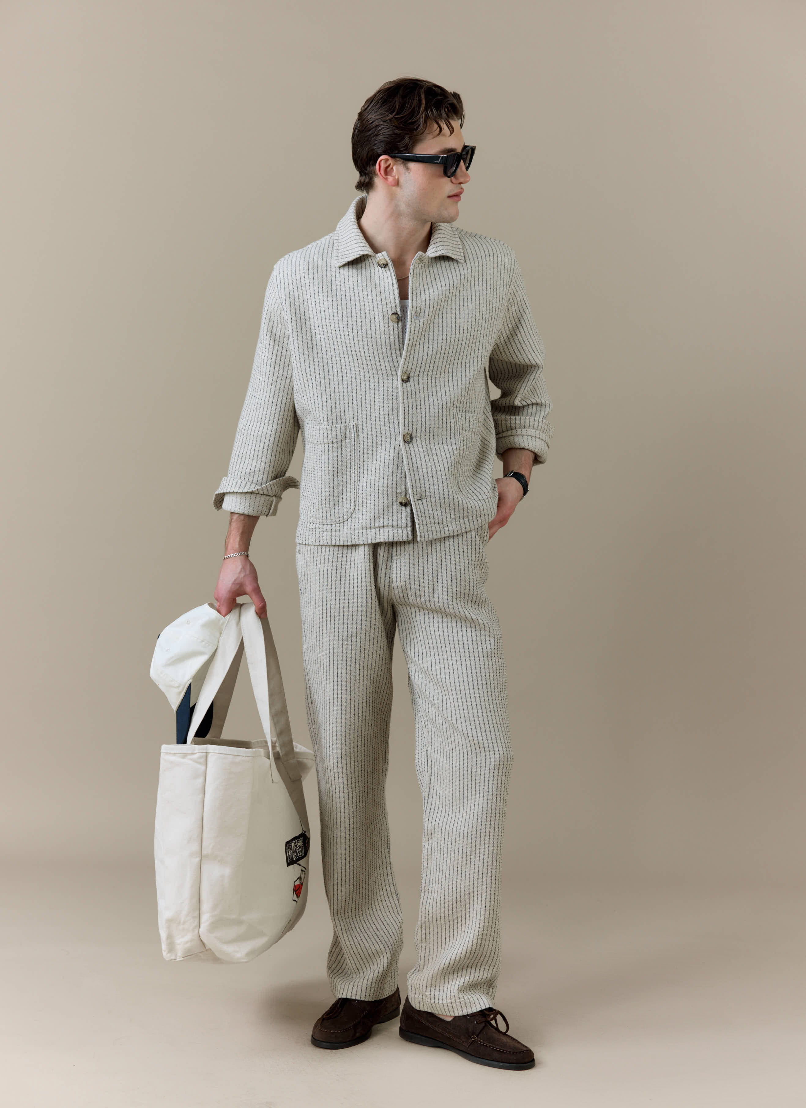Sorrento Wide Leg Trousers | Linen | Cream - Image 3