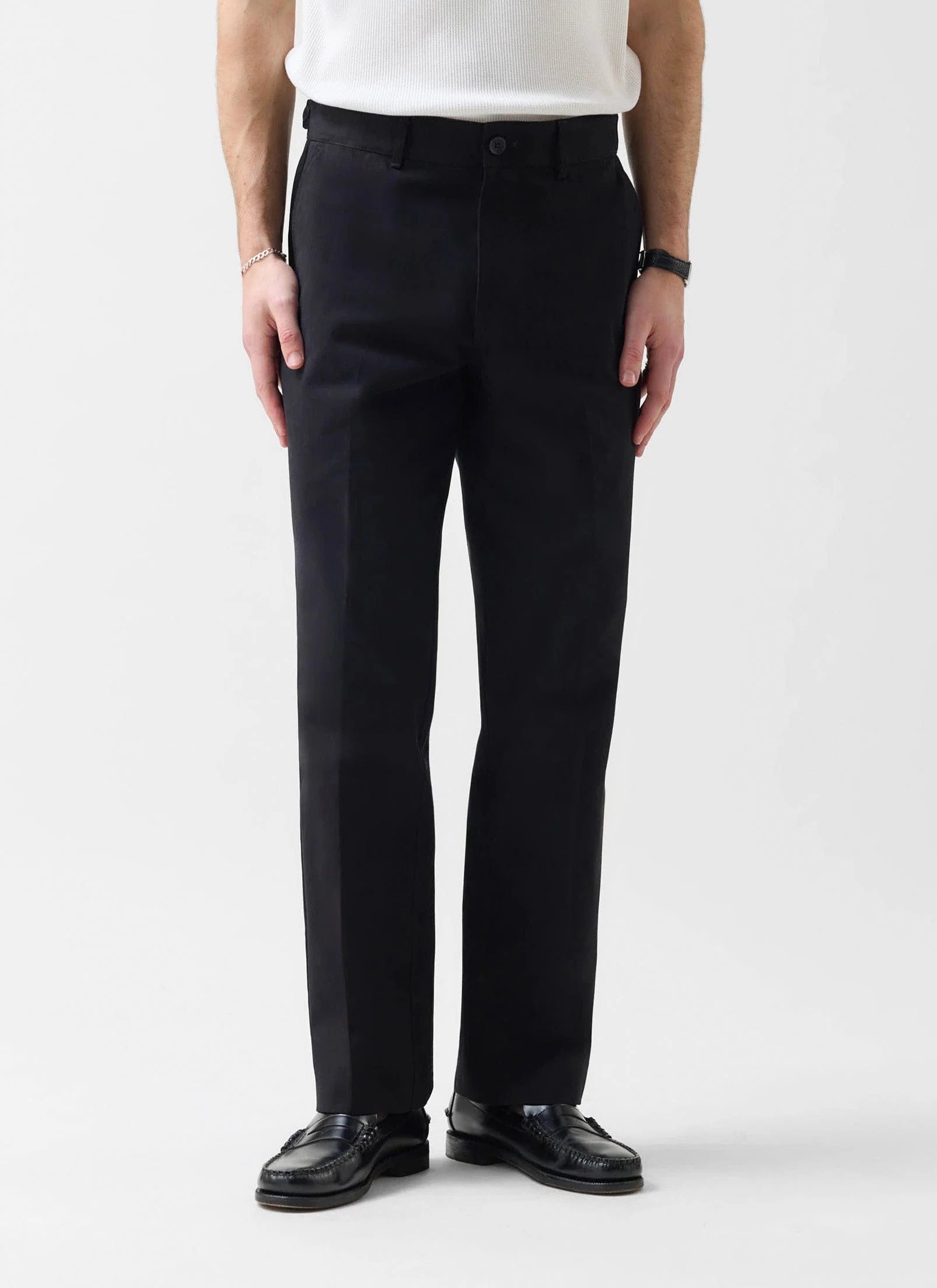 Straight Leg Chino | Cotton | Black - Image 4