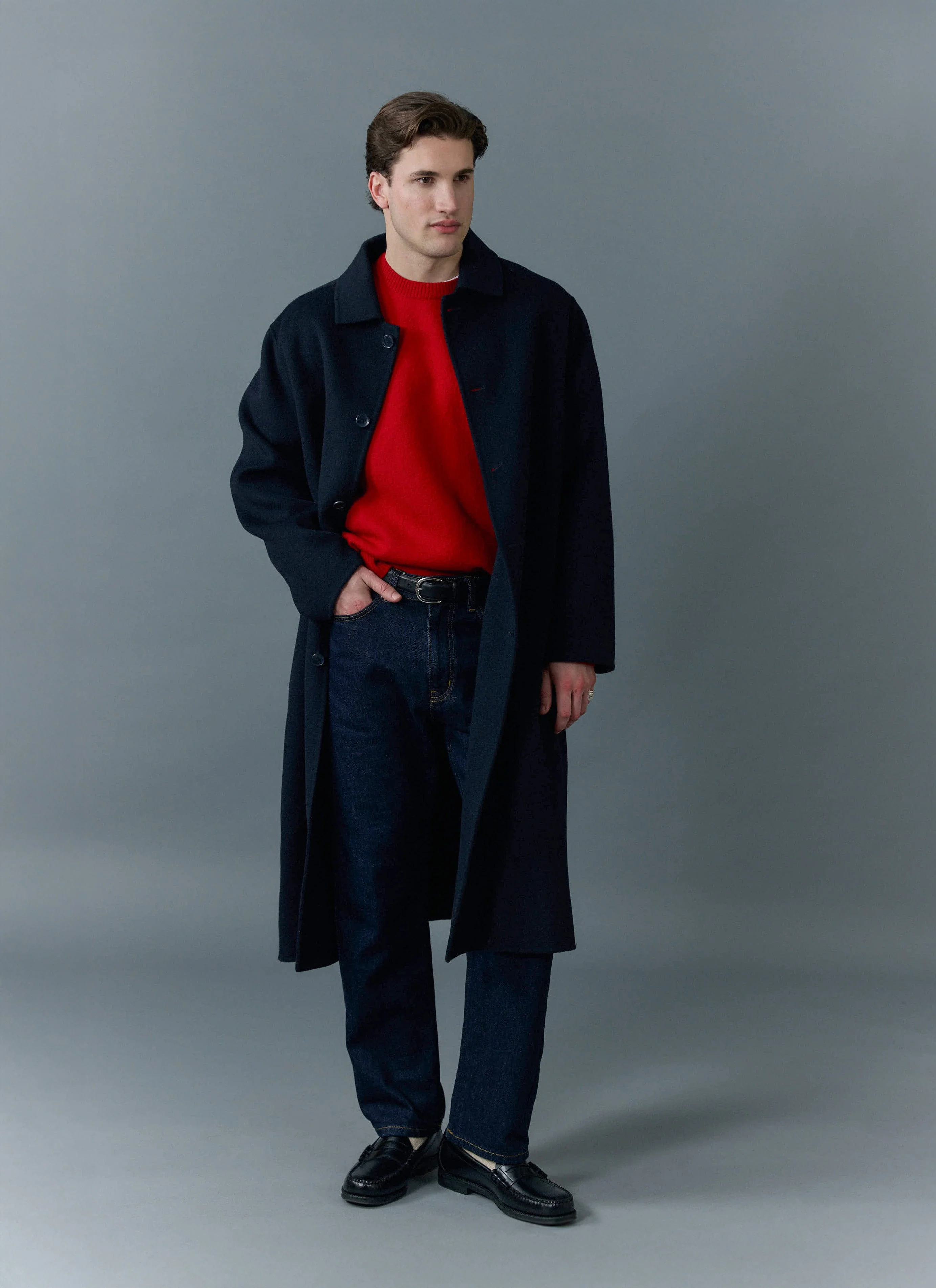 Straight Leg Denim Jeans | Cotton | Dark Indigo - Image 3
