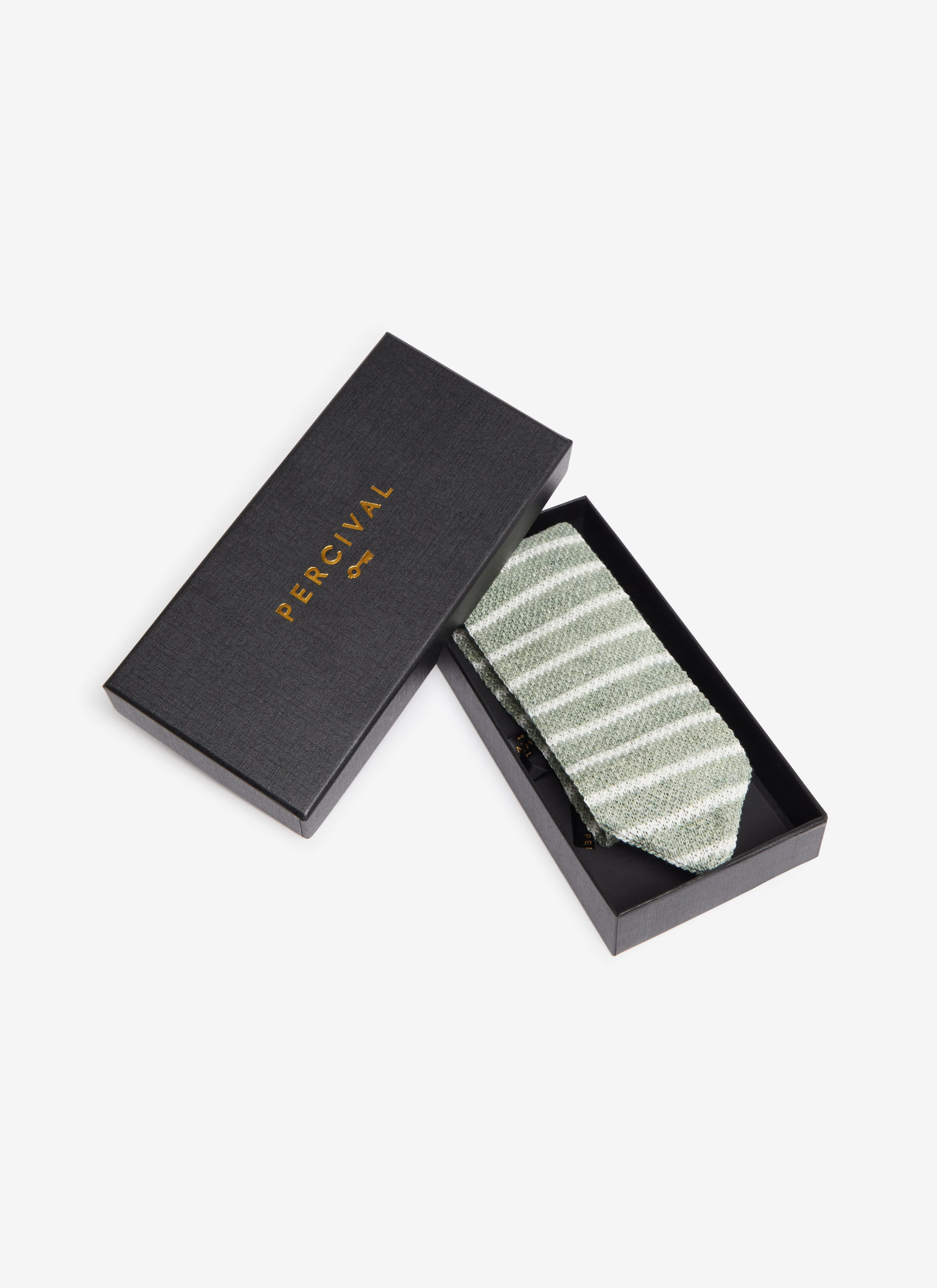 Stripe Linen Tie | Forest Marl - Image 3