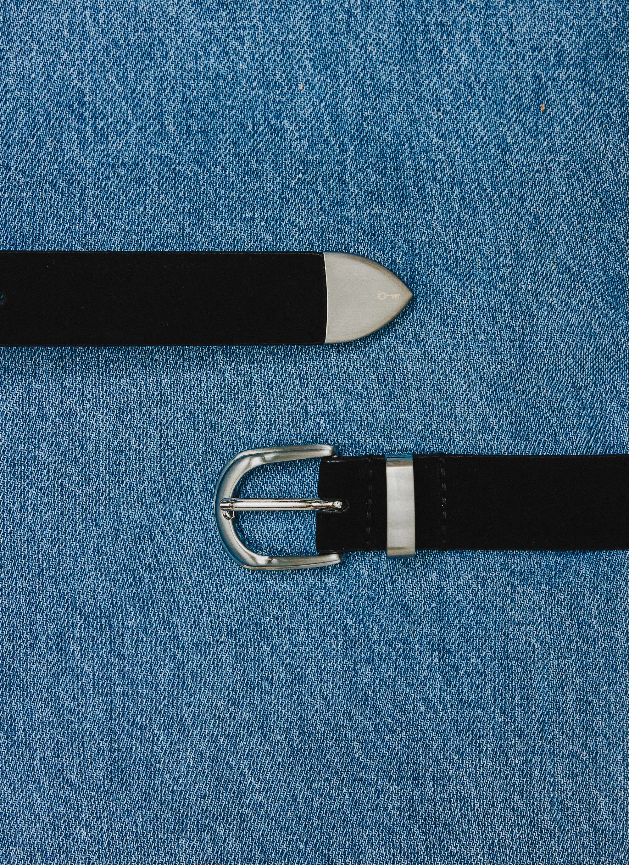 Suede Belt | 100% Leather | Black - Image 4