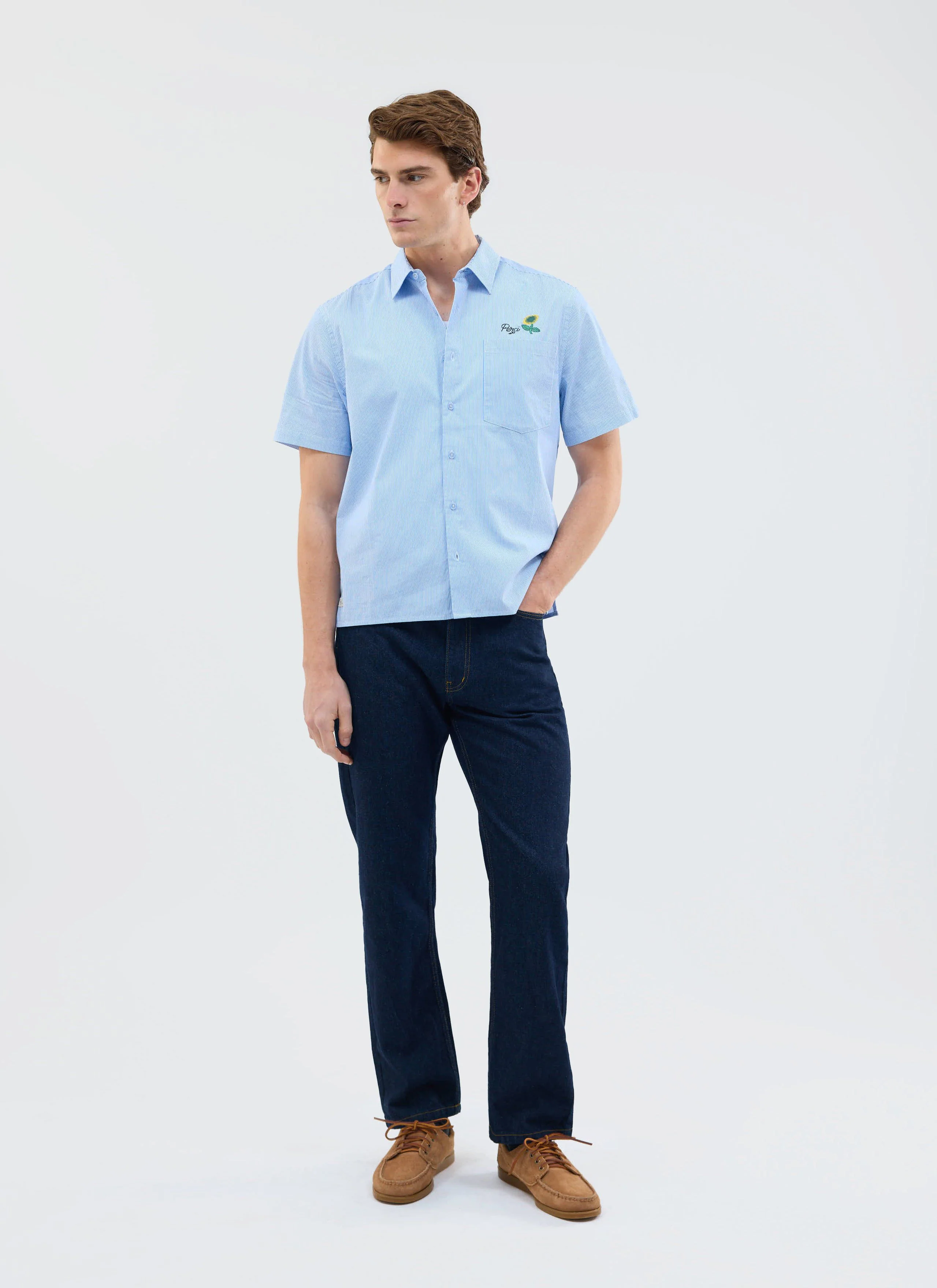 Sunflower Stripe Shirt | Cotton | Blue Stripe - Image 3