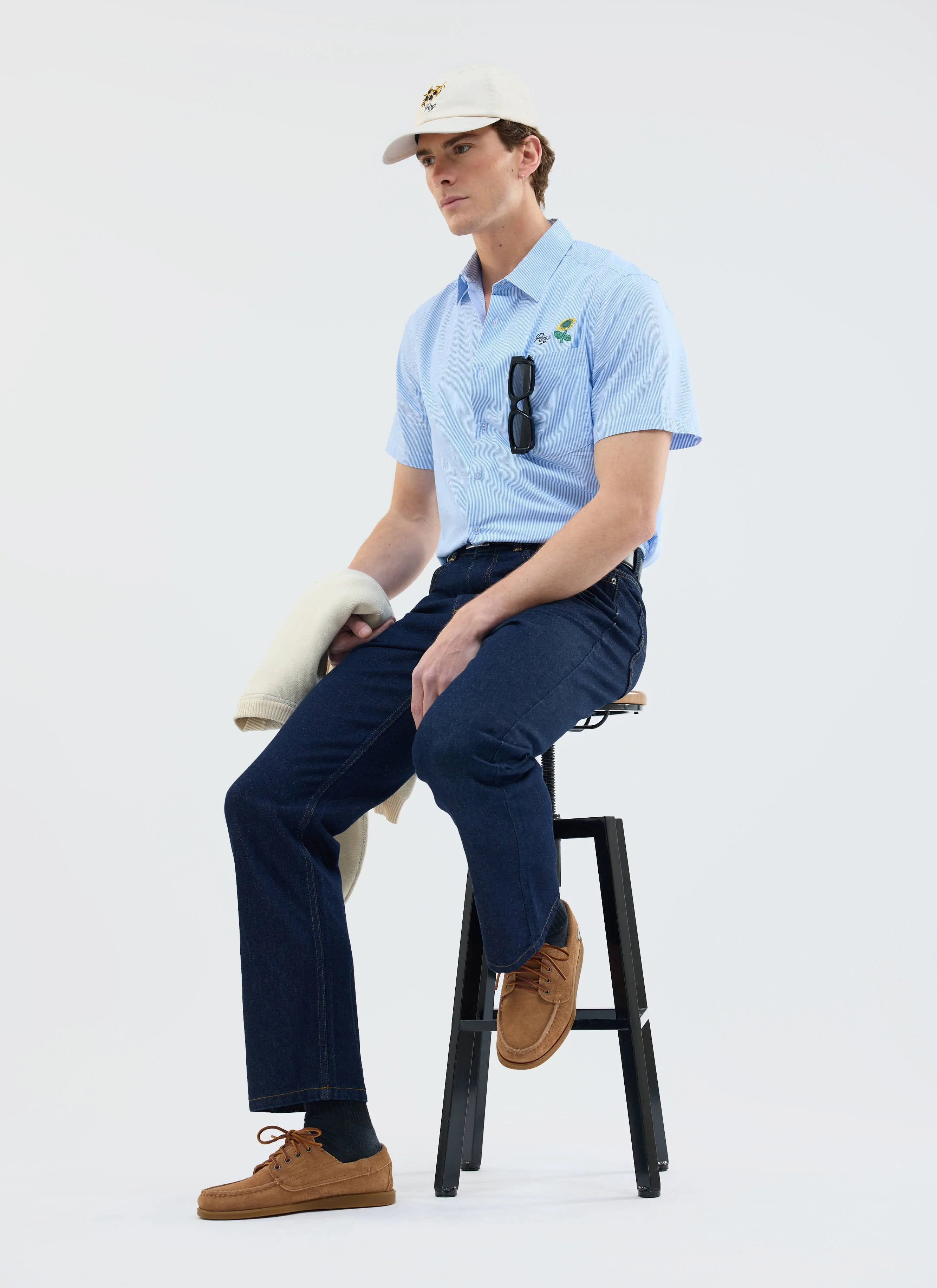 Sunflower Stripe Shirt | Cotton | Blue Stripe - Image 7