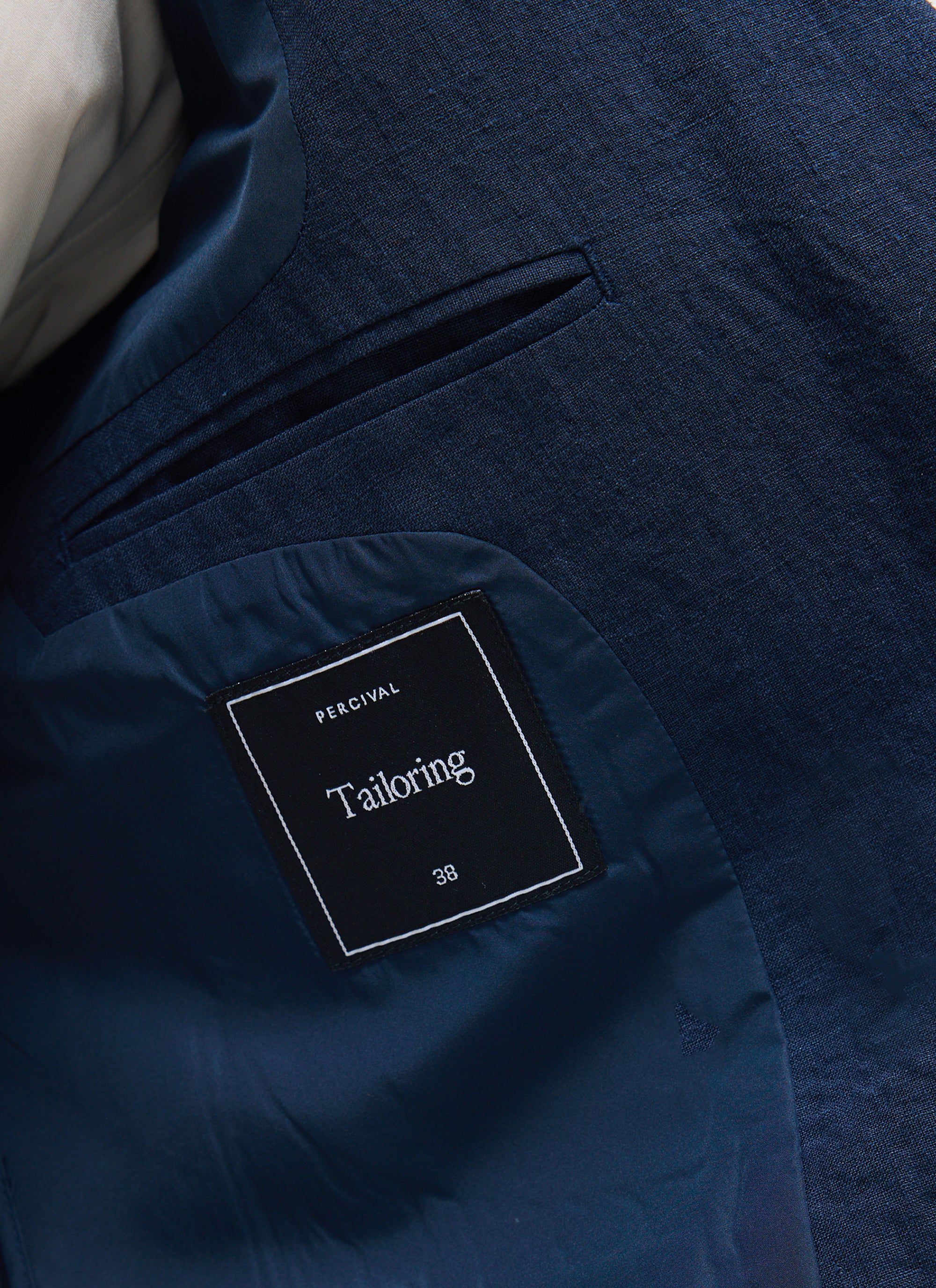 Tailored Double Breasted Blazer | Linen | Navy - Image 8