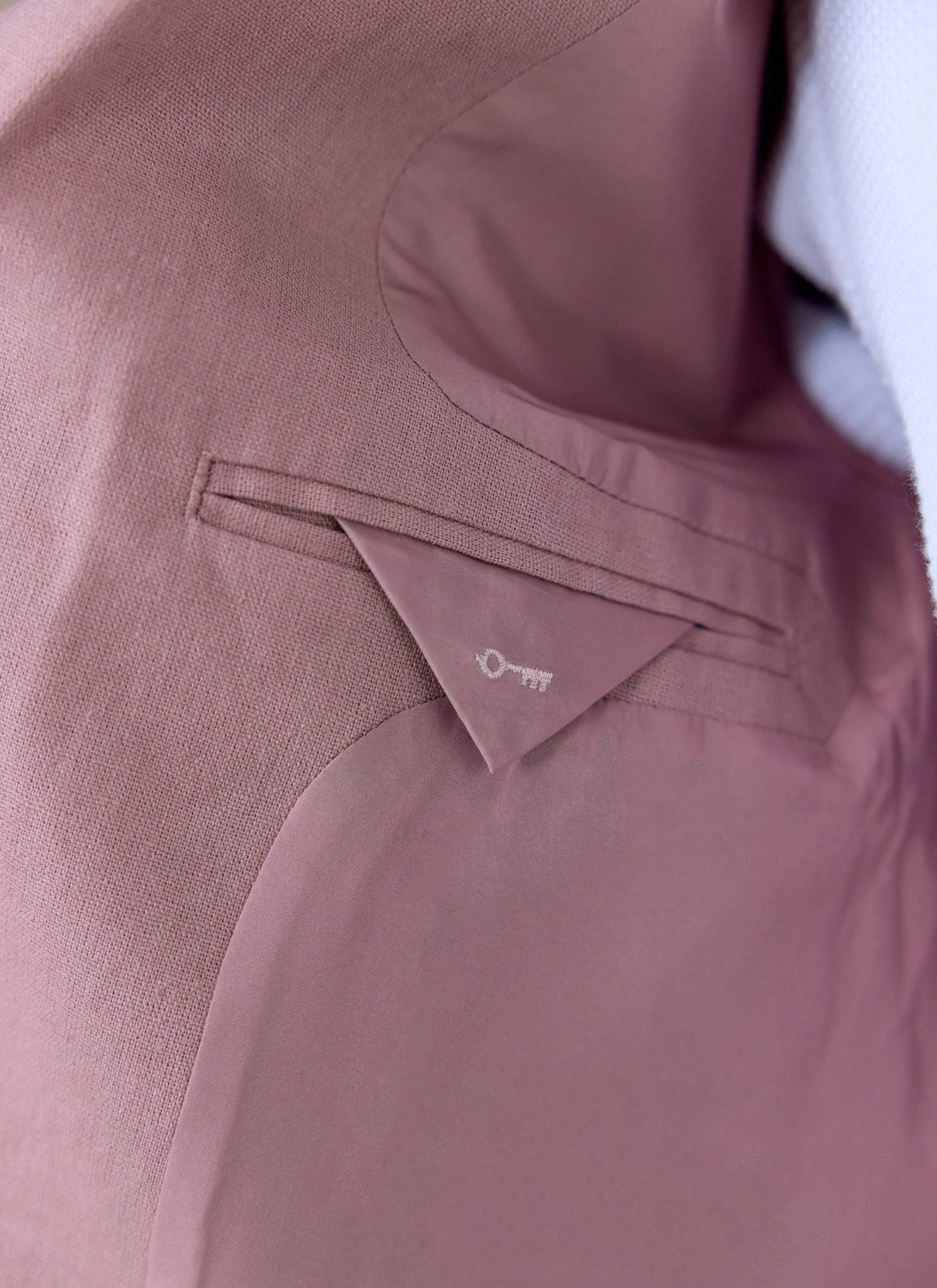 Tailored Blazer | Linen | Dusty Pink - Image 5