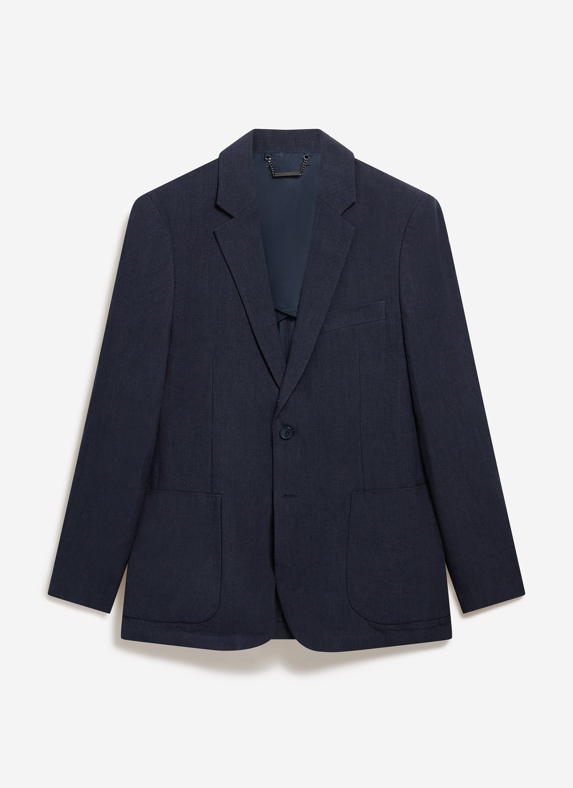 Tailored Linen Blazer | Navy - Image 10