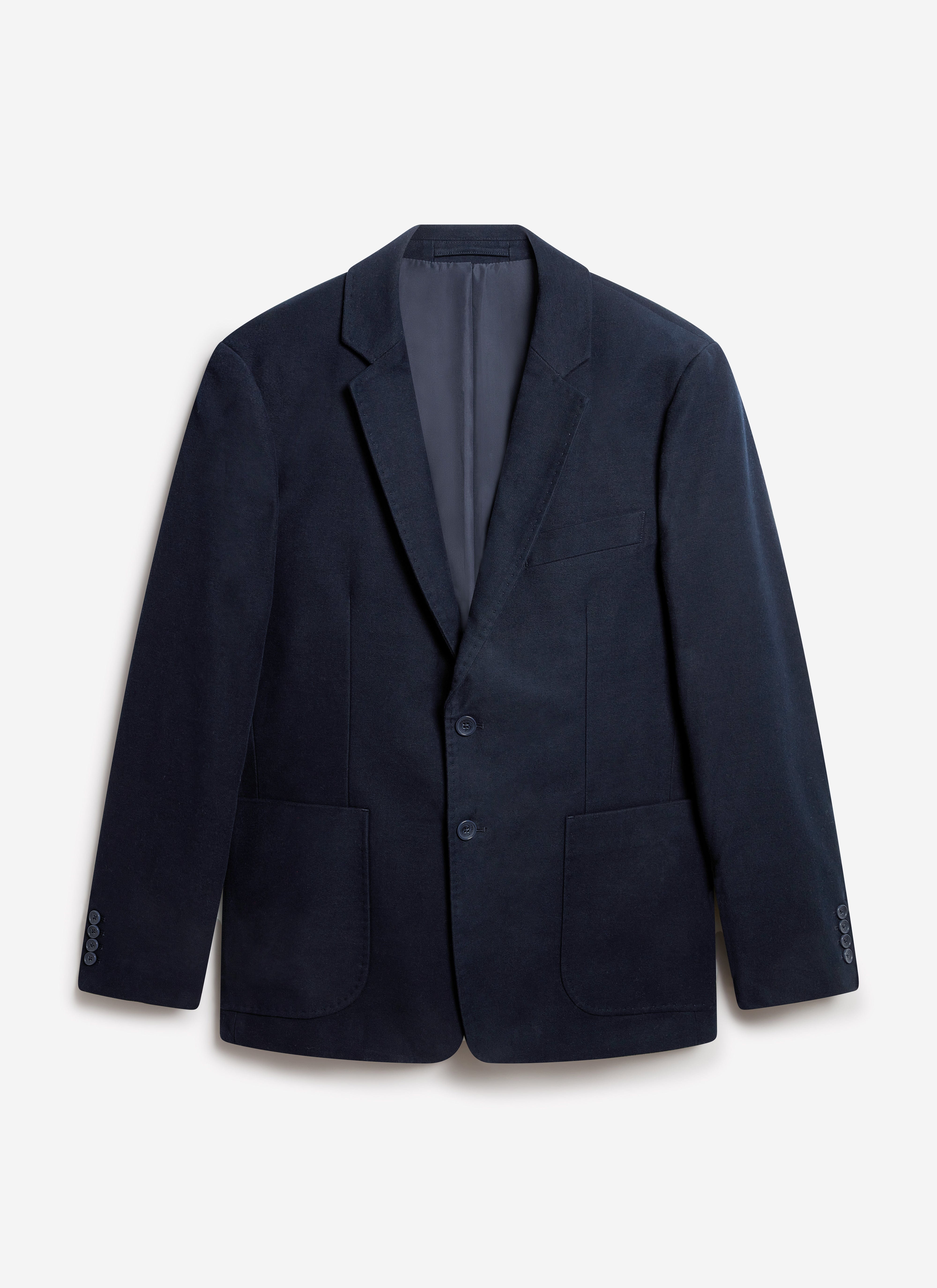 Tailored Moleskin Blazer | Navy - Image 11