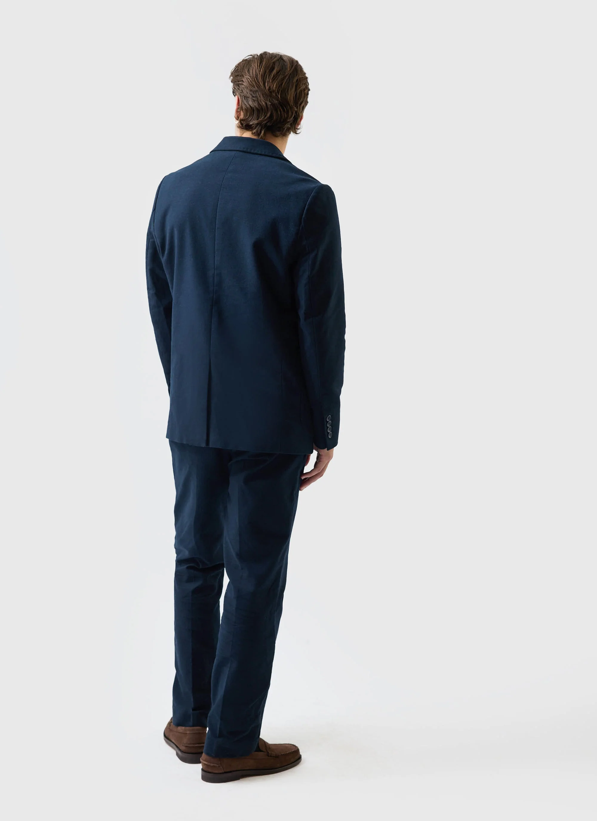 Tailored Moleskin Blazer | Navy - Image 5