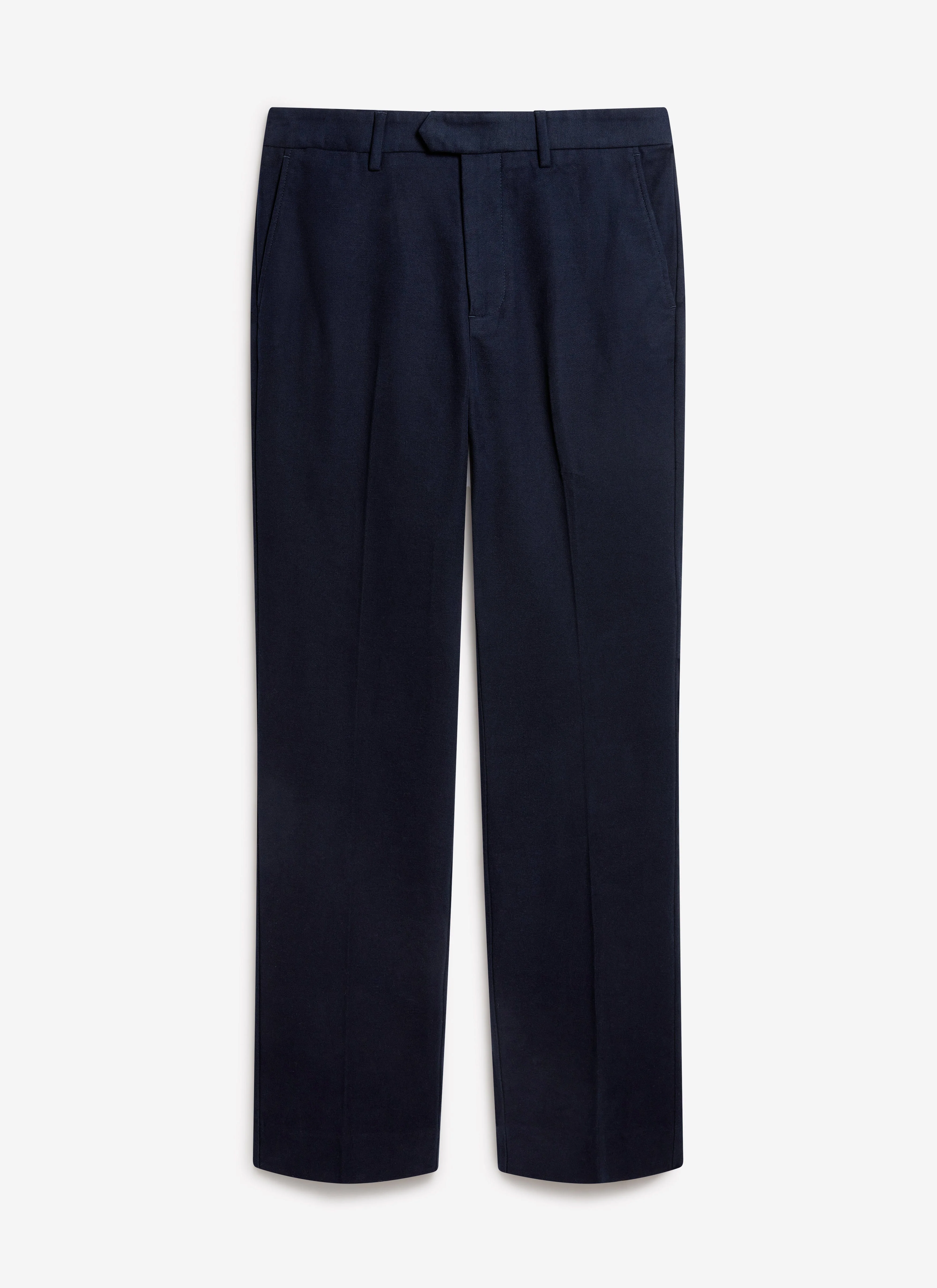 Tailored Moleskin Straight Leg Trousers | Navy - Image 3