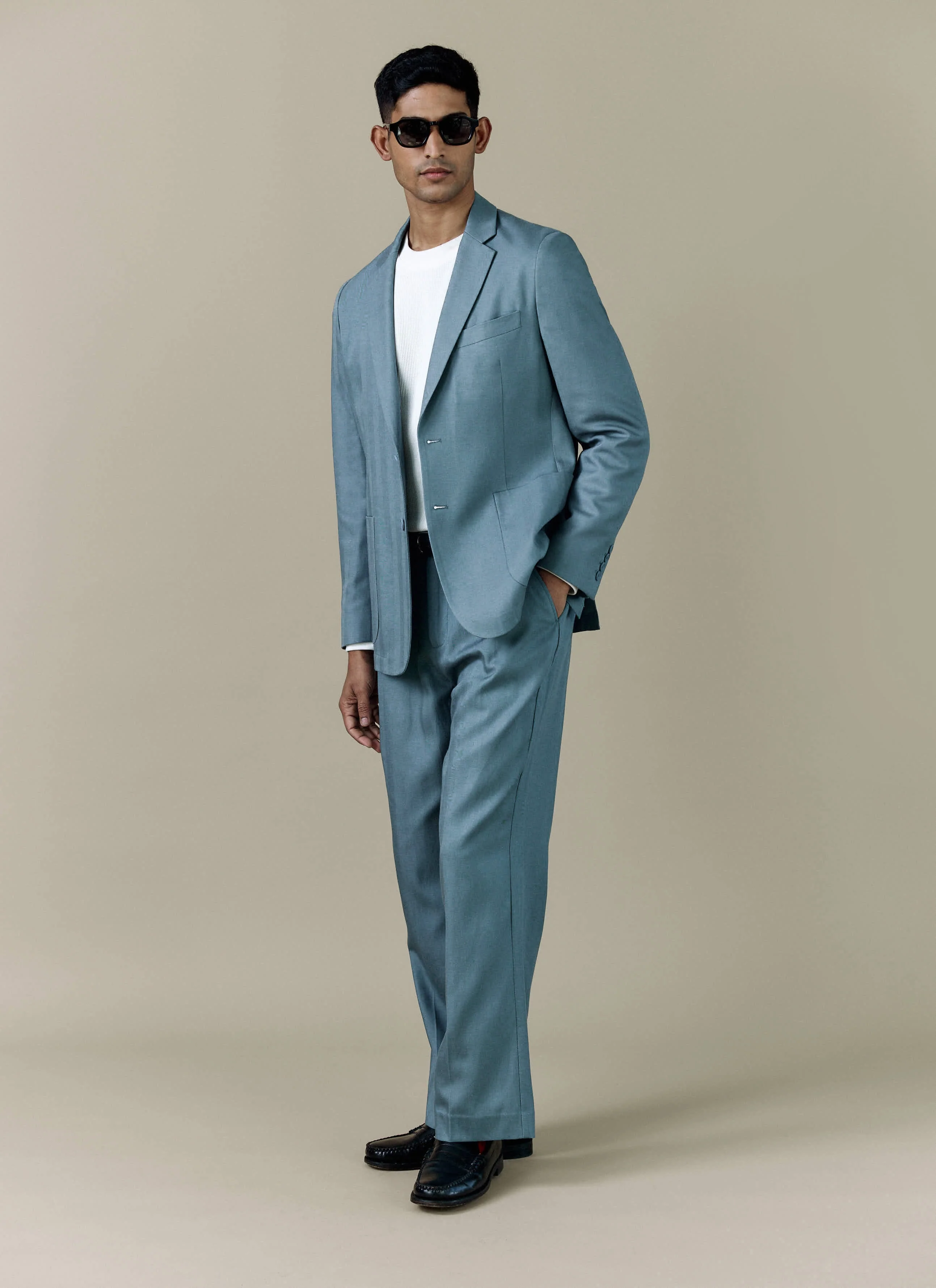 Tailored Two Piece Suit | Lyocell | Slate Blue - Image 4