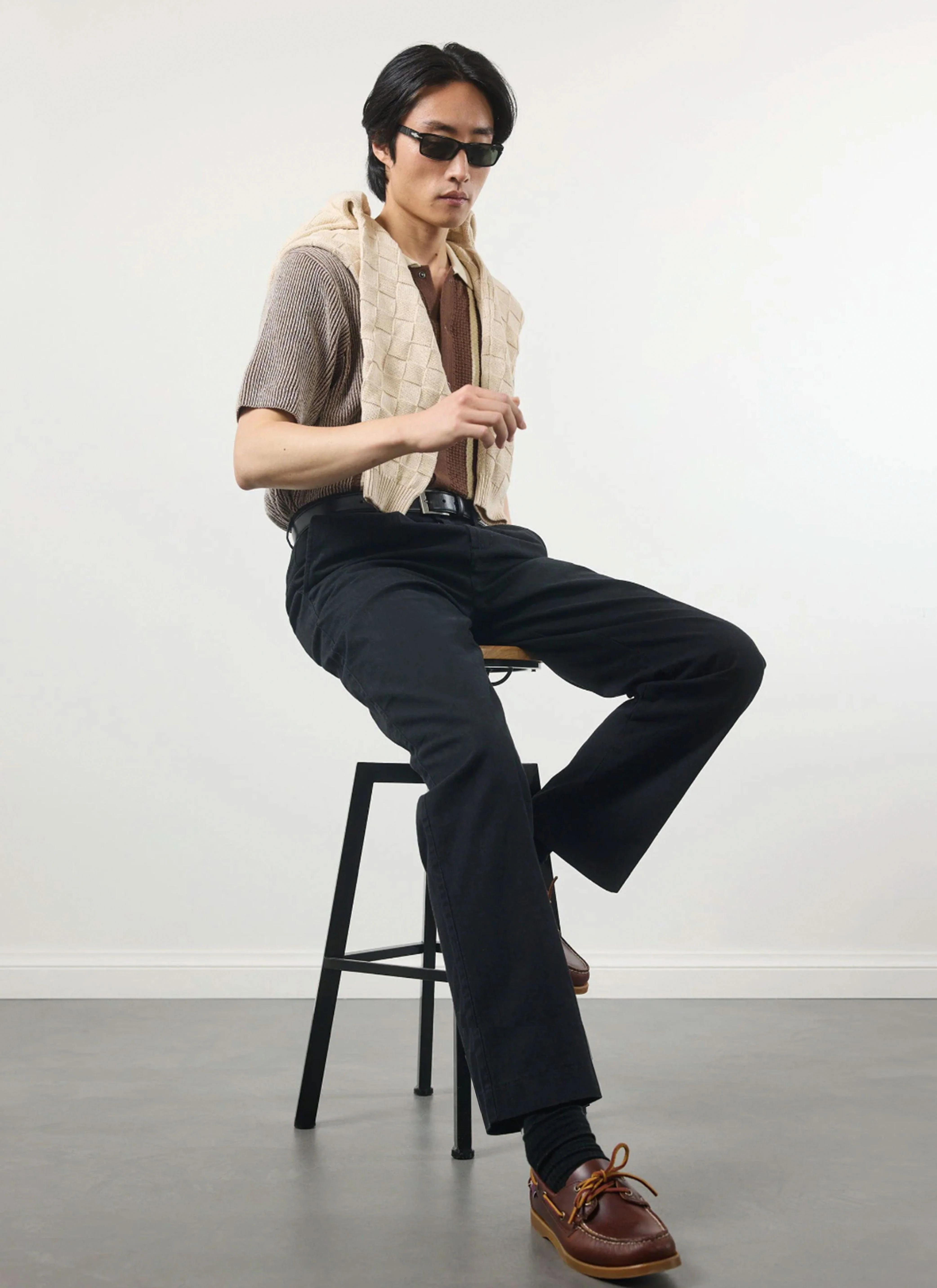 Teramo Knitted Polo Shirt | Cotton | Ecru - Image 7