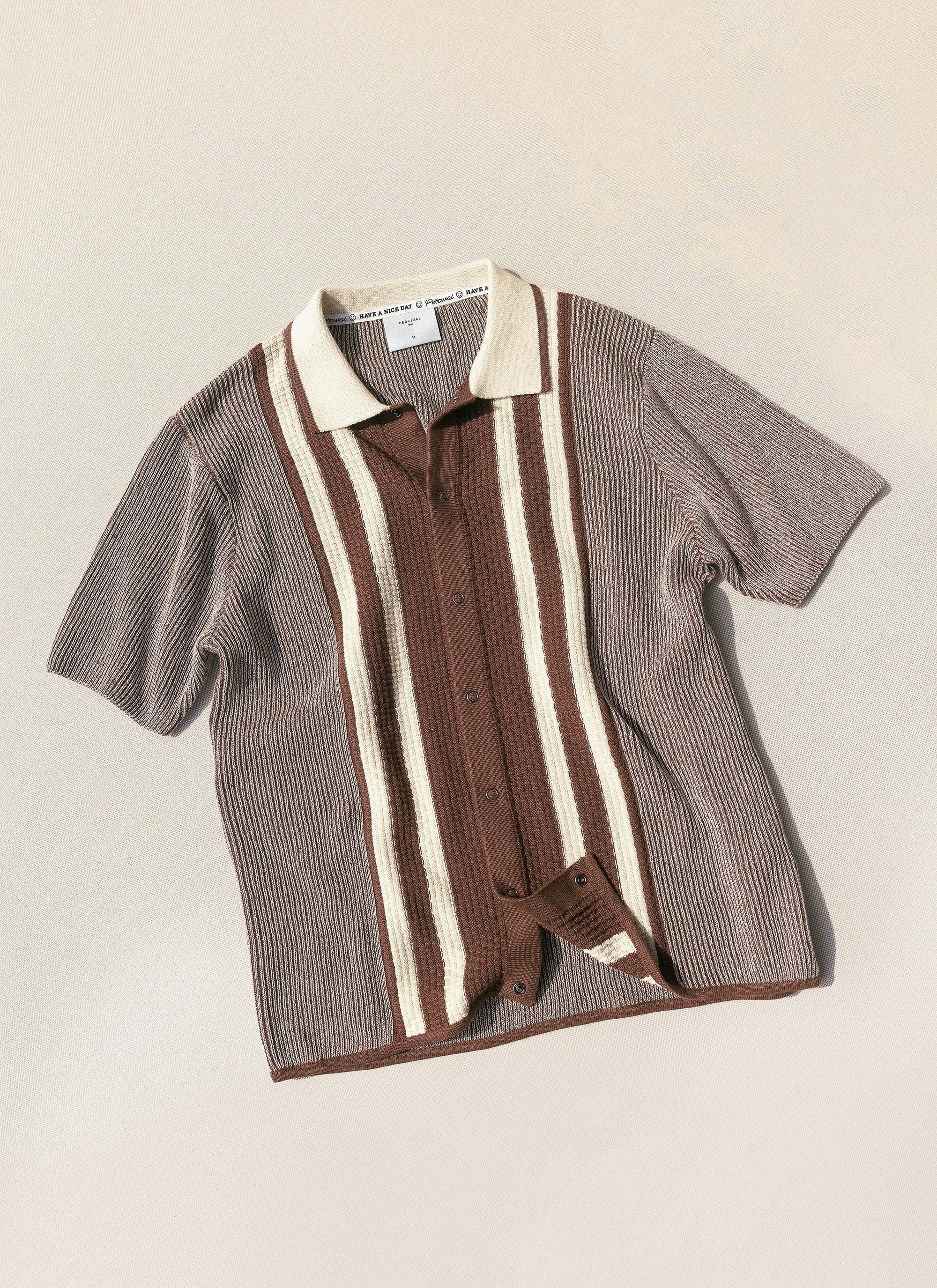 Teramo Knitted Polo Shirt | Cotton | Ecru - Image 9