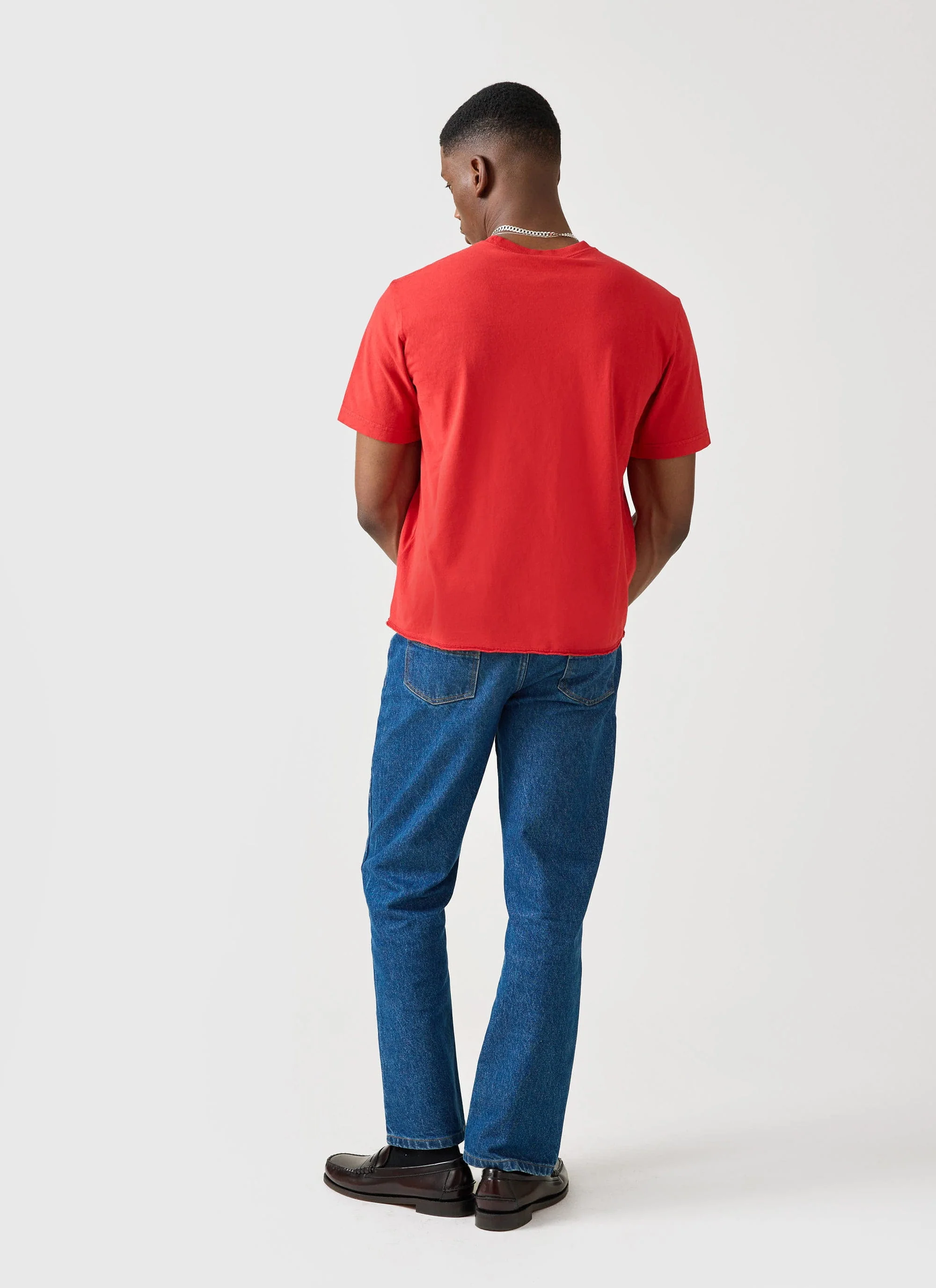 Track and Field Raw Hem T Shirt | Champion x Percival | Red - Image 3