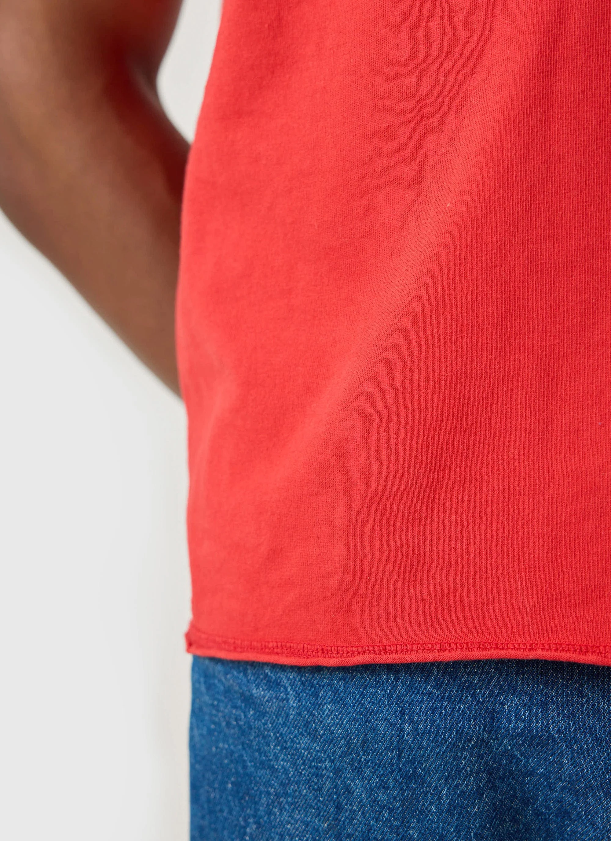 Track and Field Raw Hem T Shirt | Champion x Percival | Red - Image 5