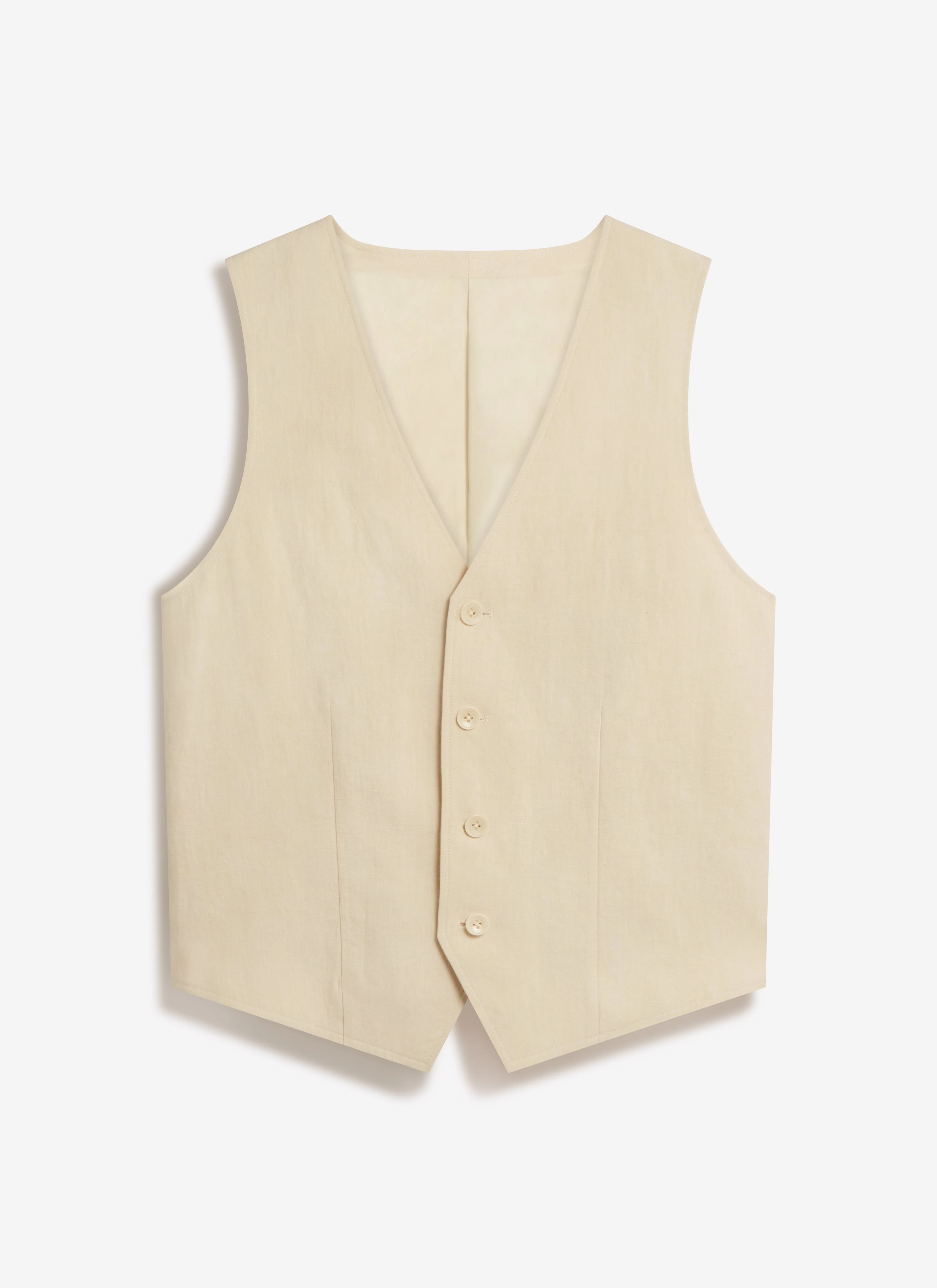 Waistcoat | Linen | Cream - Image 6