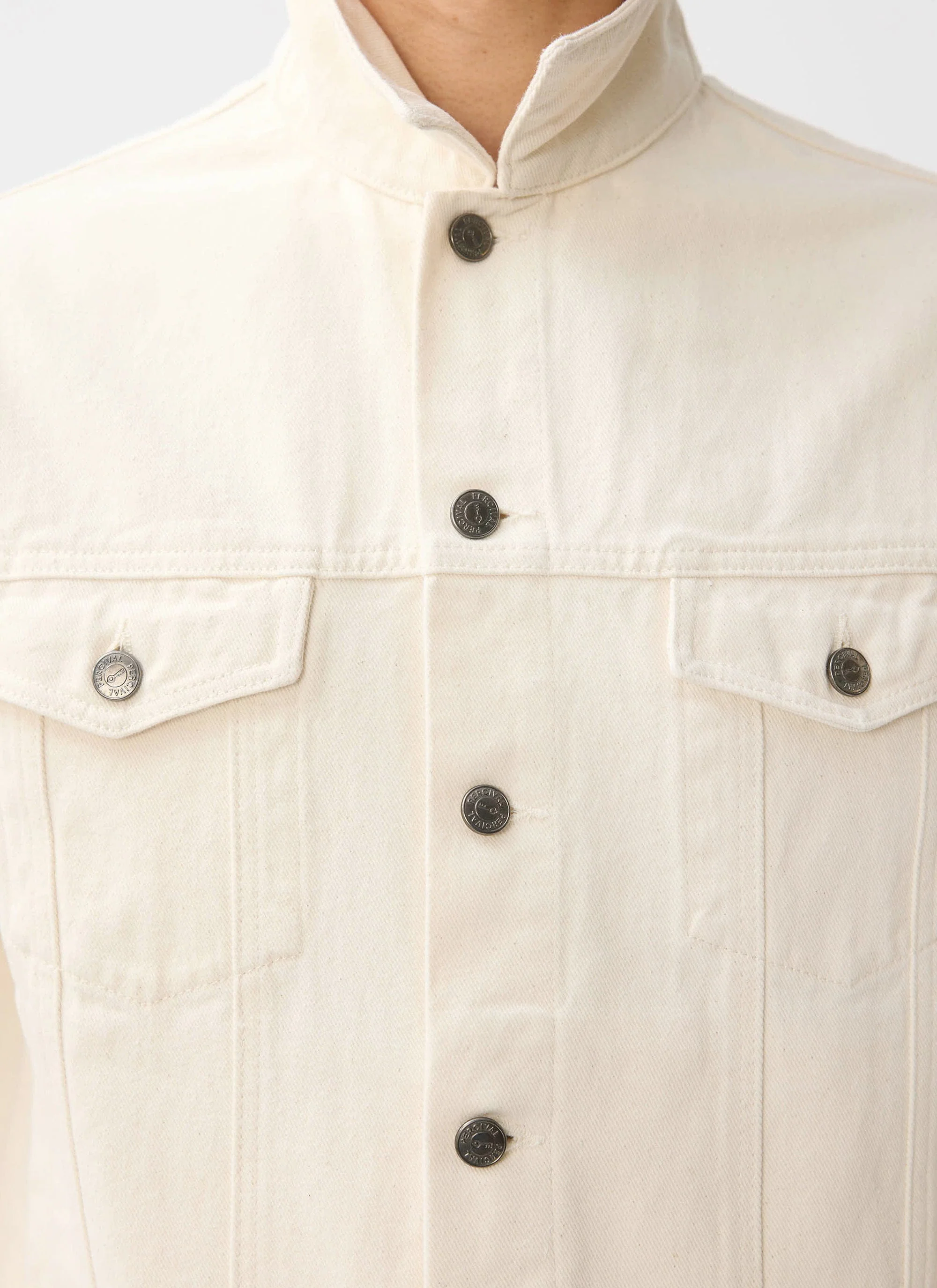 Western Trucker Jacket | Denim | Cream - Image 4