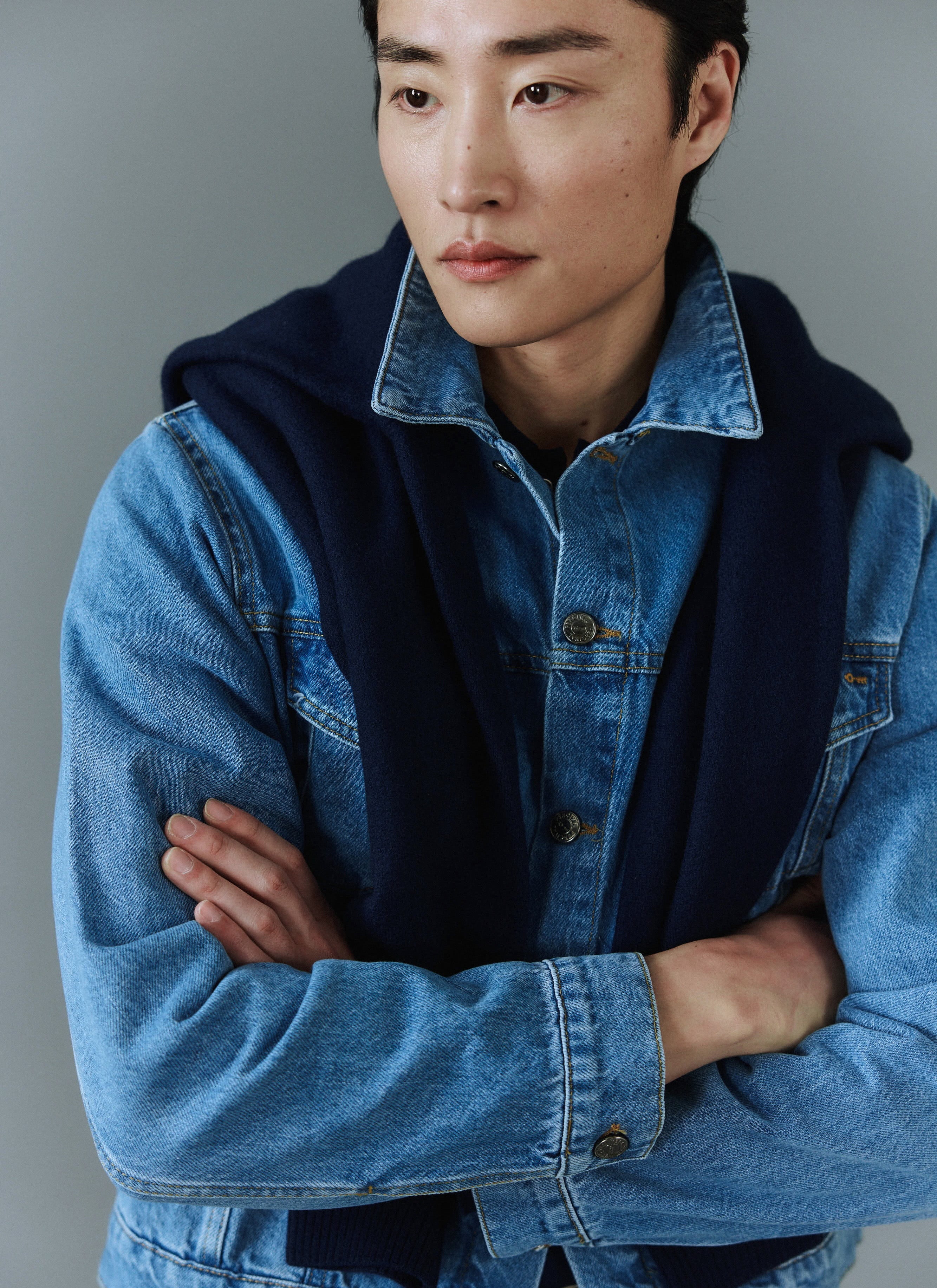 Western Trucker Jacket | Denim | Light Wash Blue - Image 4