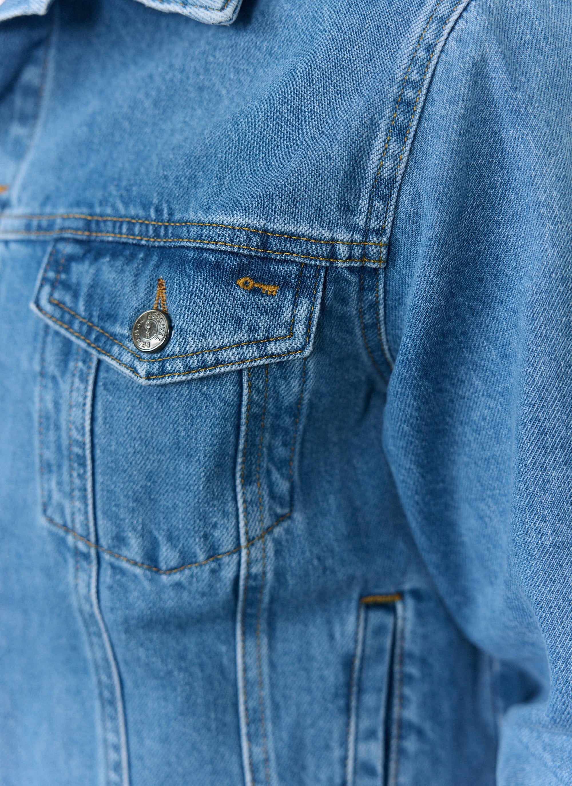 Western Trucker Jacket | Denim | Light Wash Blue - Image 7