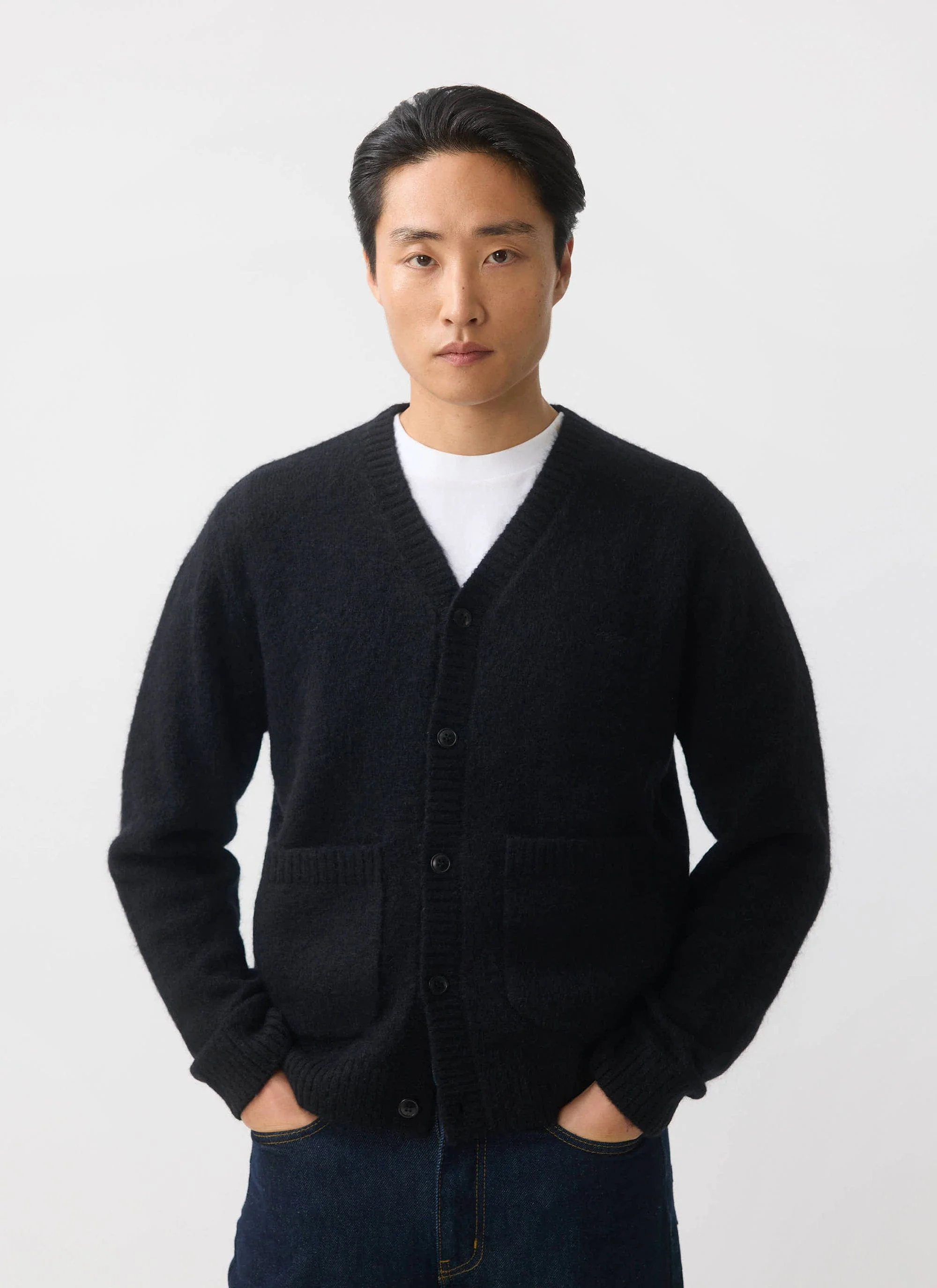 White Glove Cardigan | Mohair | Black - Image 3
