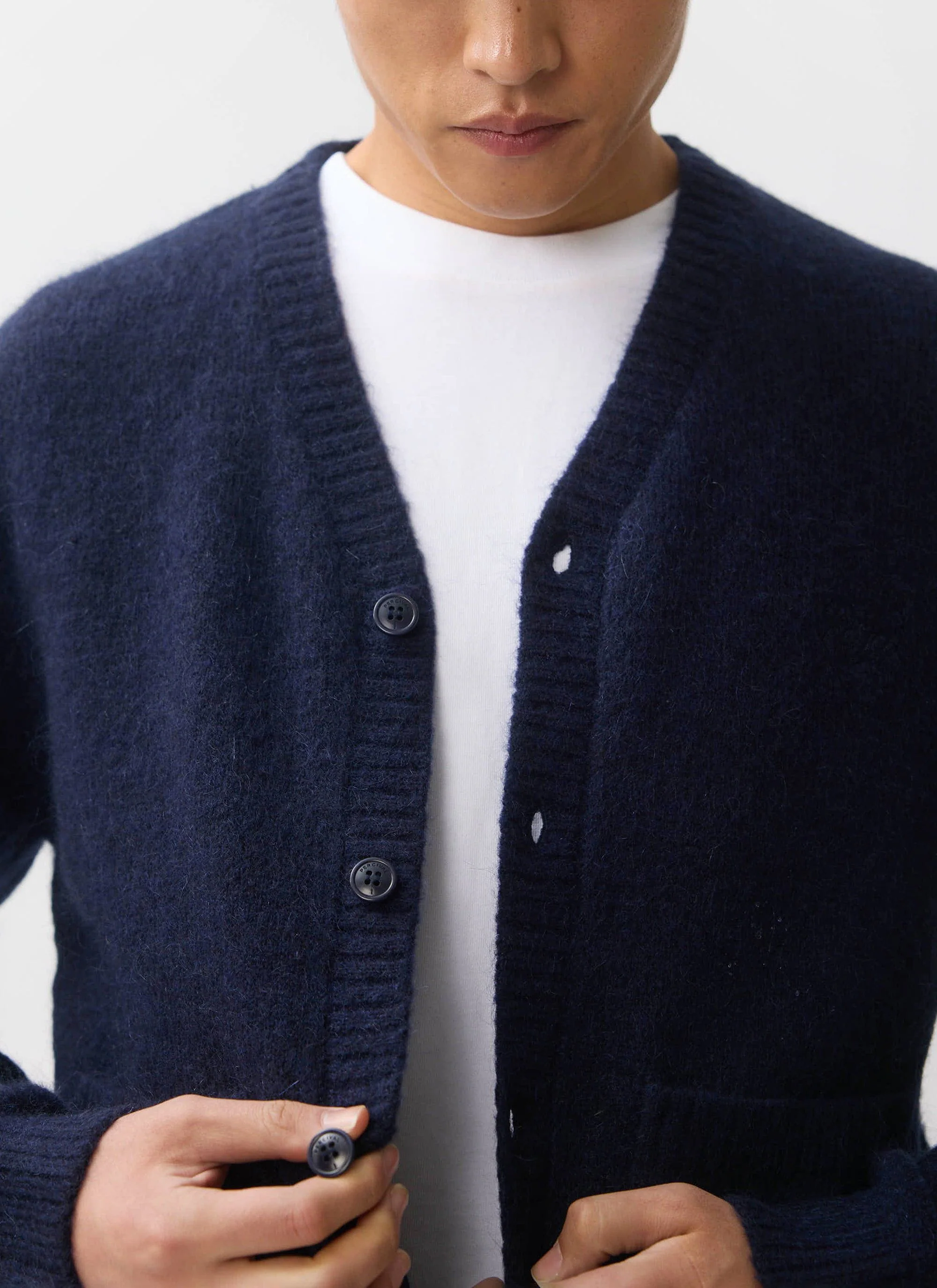 White Glove Cardigan | Mohair | Navy - Image 4