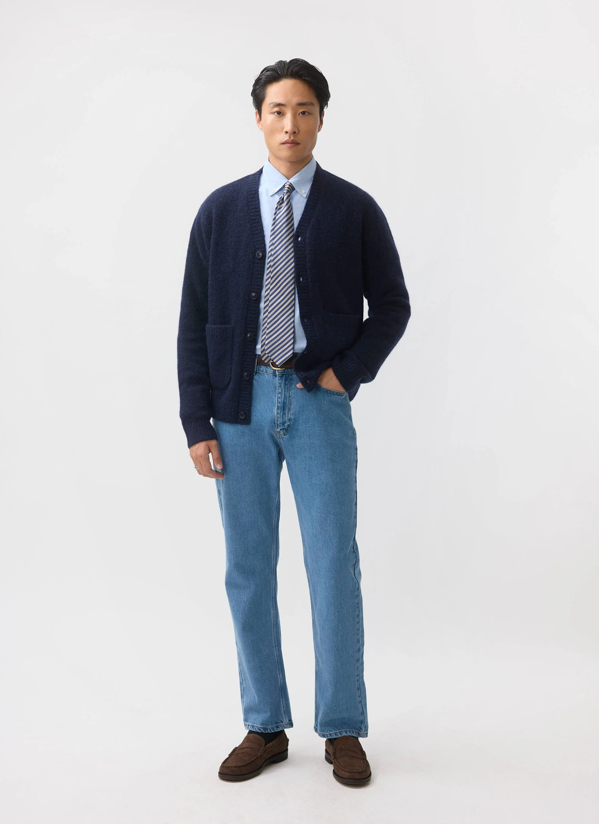 White Glove Cardigan | Mohair | Navy - Image 6